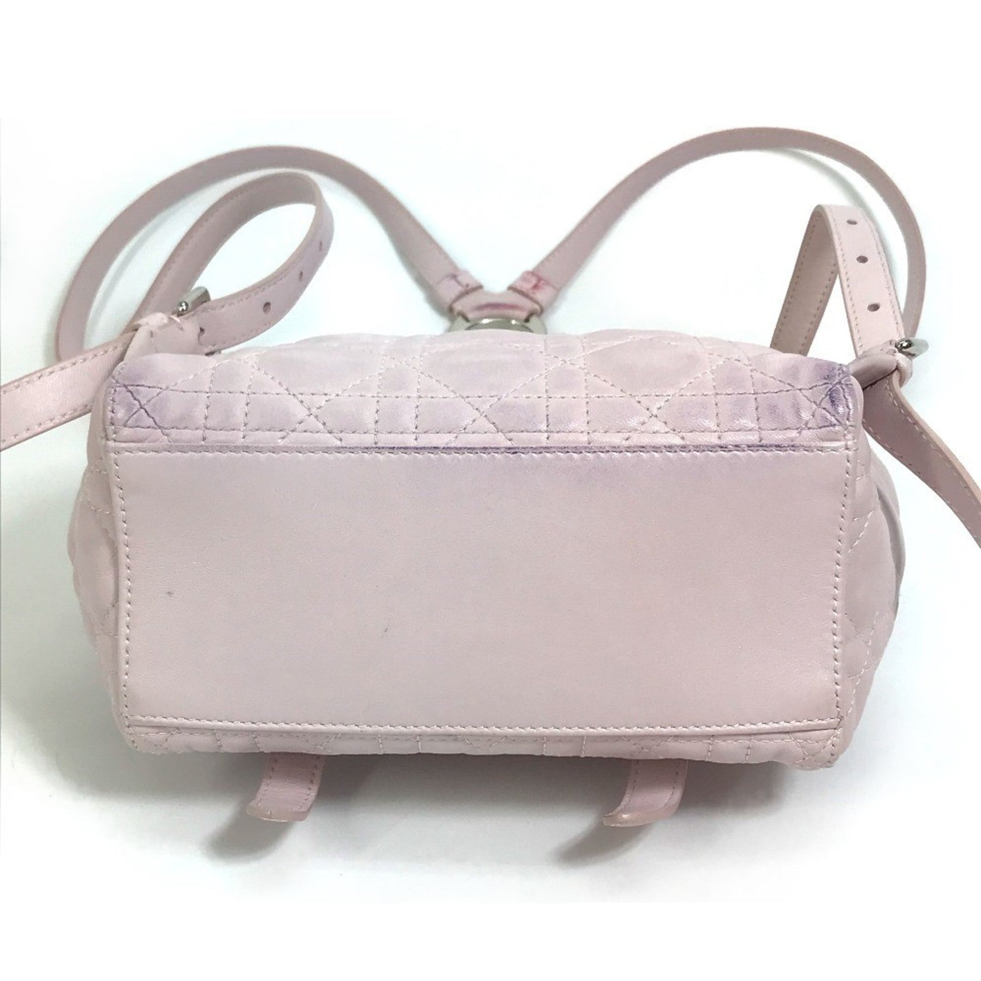 Christian Dior Pink Leather Backpack  
