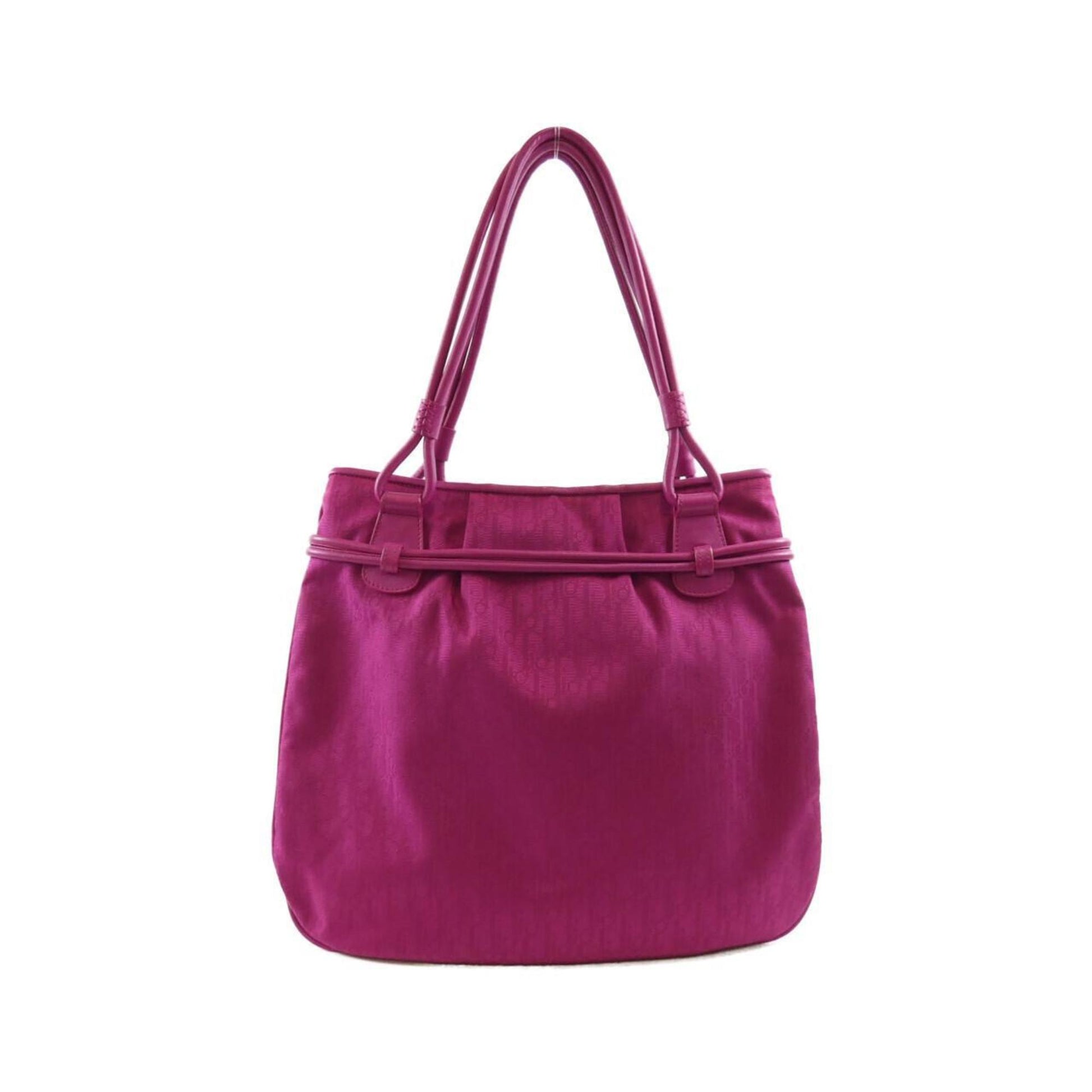 Christian Dior Silver Nylon Canvas Handbag  