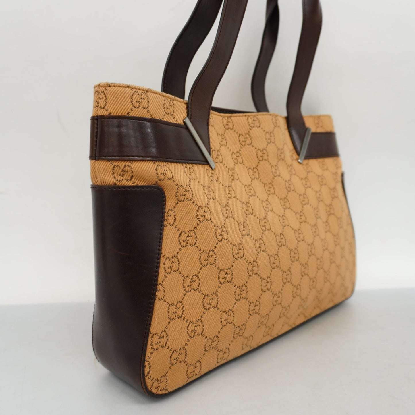 Gucci Leather Canvas Tote