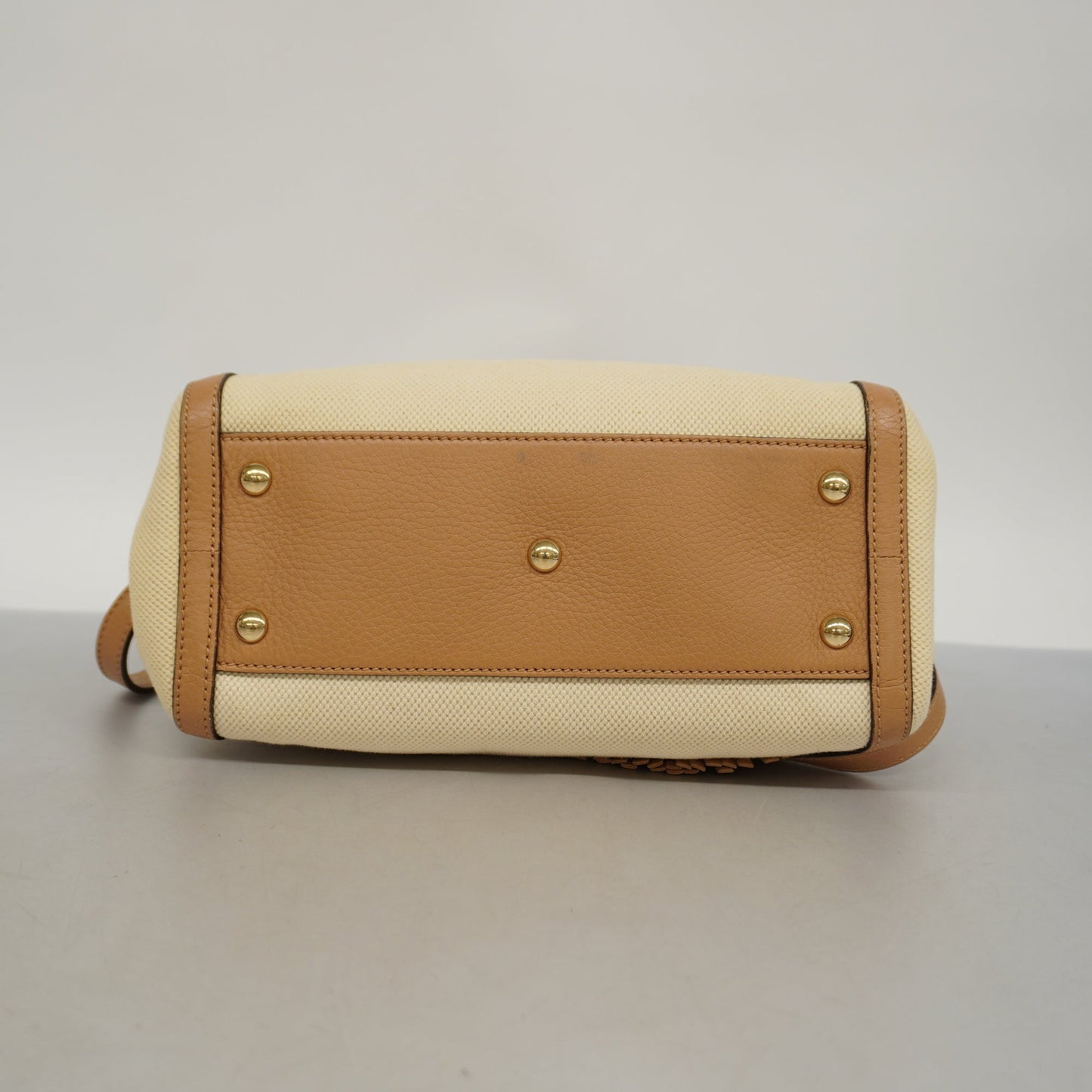 Gucci Leather Canvas Shoulder Bag