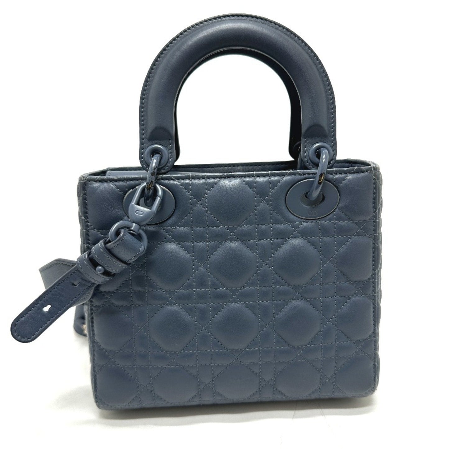 Christian Dior Blue Leather Handbag Shoulder Bag  