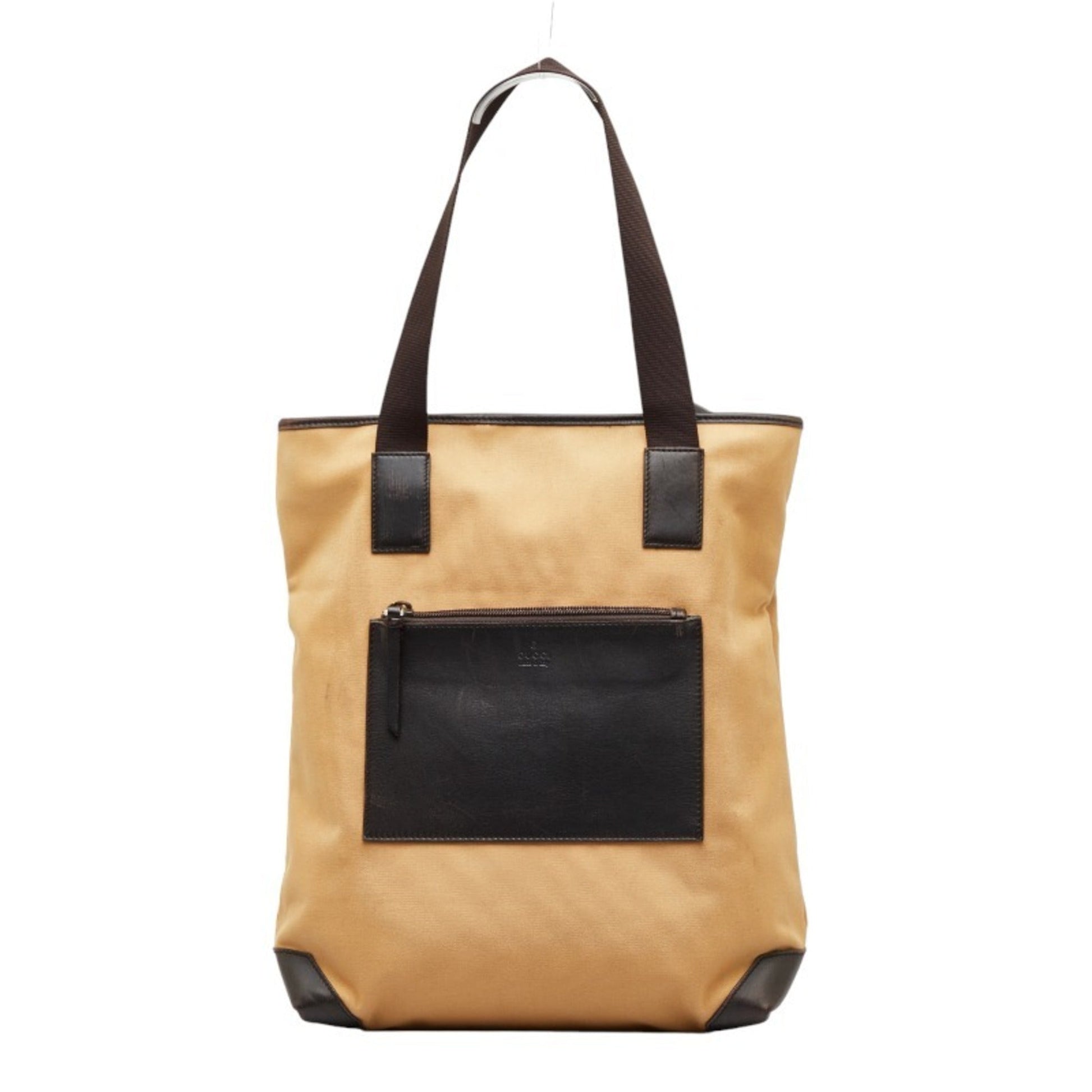 Gucci Leather Canvas Tote