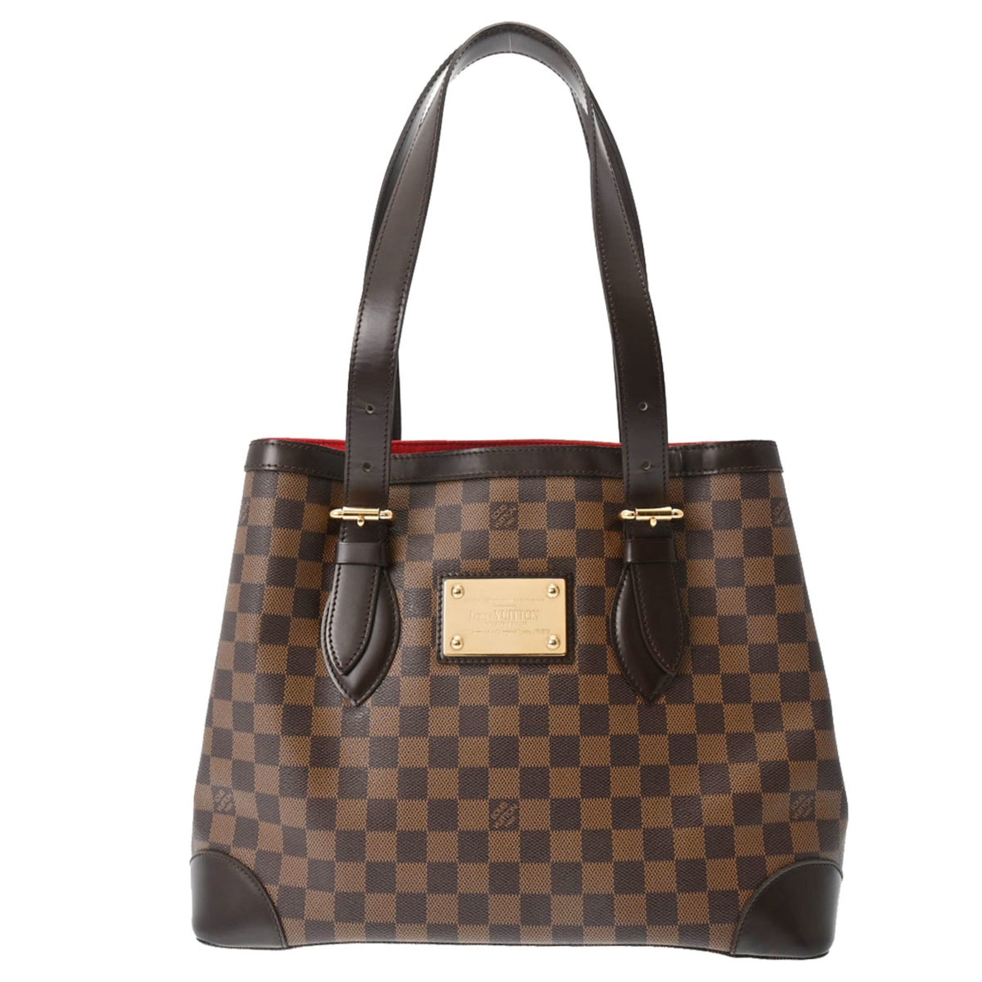 LOUIS VUITTON Damier Hampstead MM Brown Women's Canvas Handbag