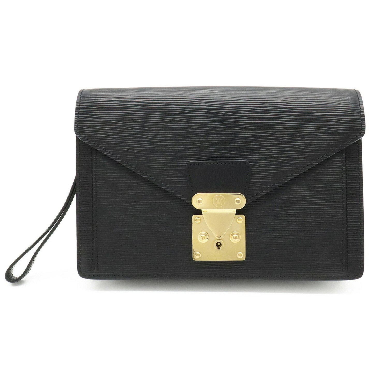 LOUIS VUITTON Epi Pochette Serie Dragonne Second Bag Noir Black Key Missing