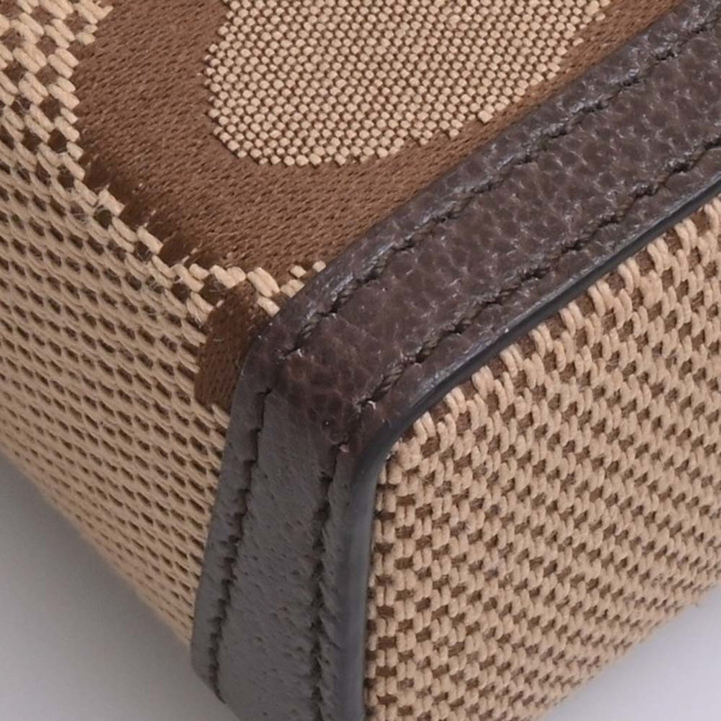 Gucci Leather Canvas Shoulder Bag