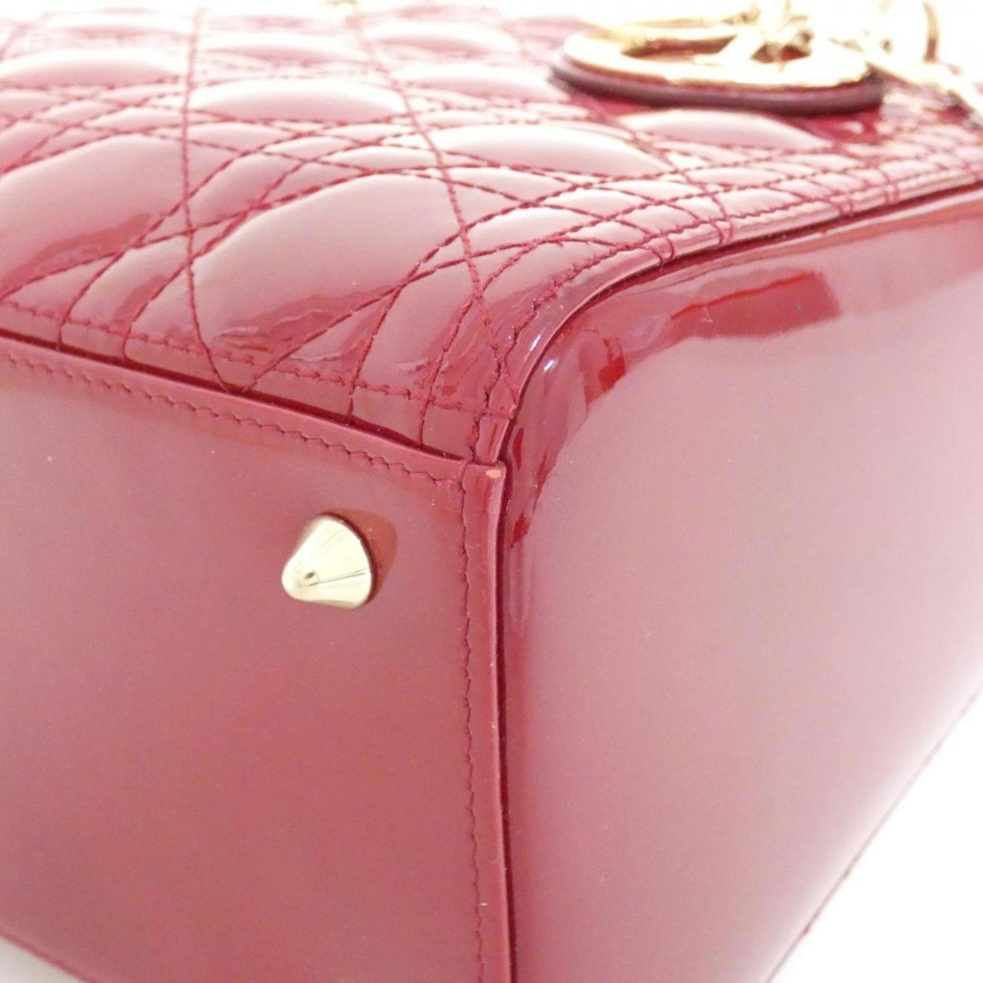 Christian Dior Cherry Red Leather Handbag  