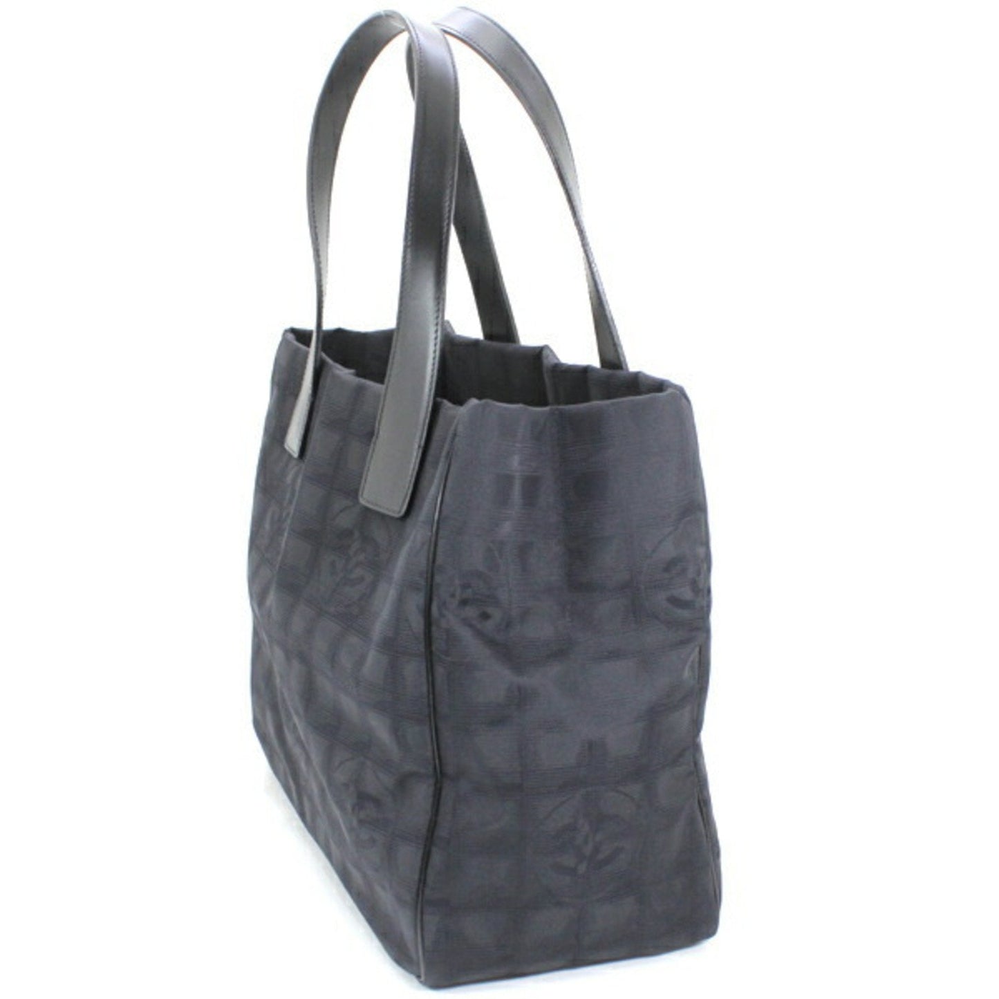 Chanel Bag New Travel Line Tote MM Black Handbag CHANEL Women s Nylon
