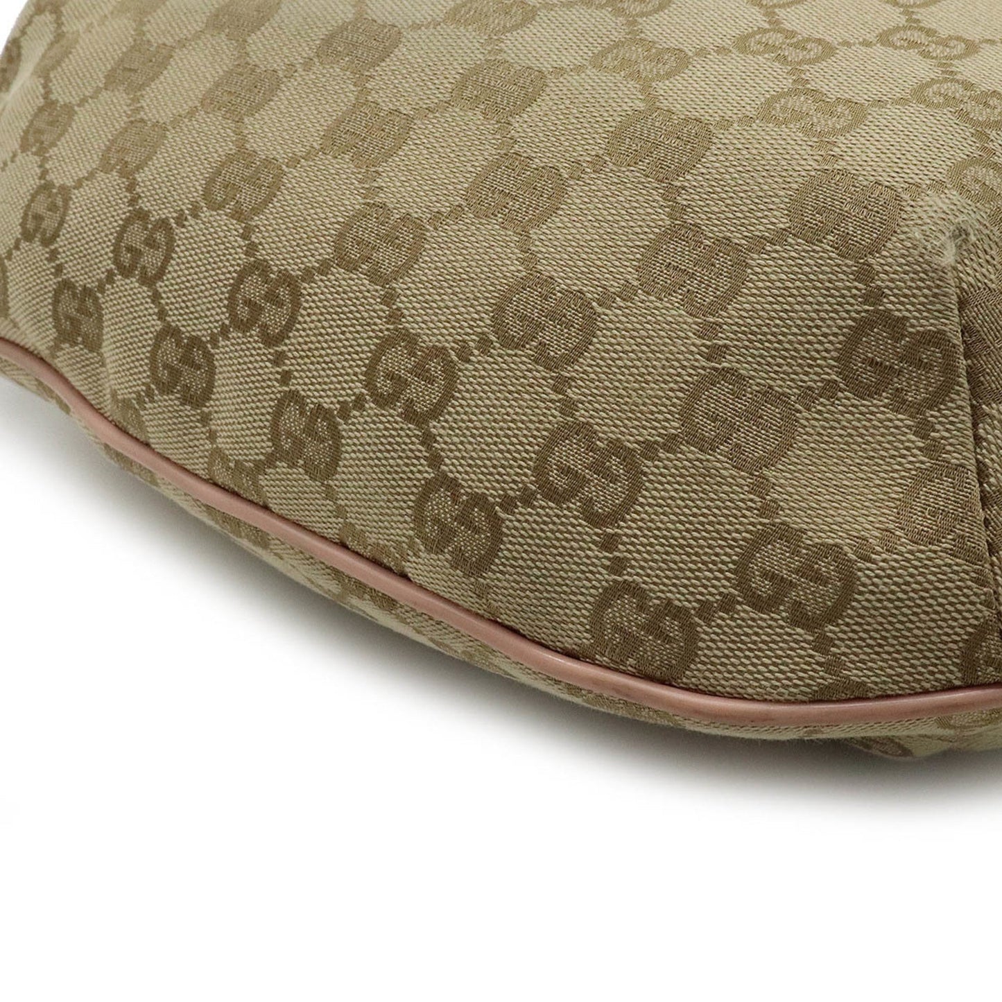 Gucci Beige Leather Canvas Shoulder Bag Style 1