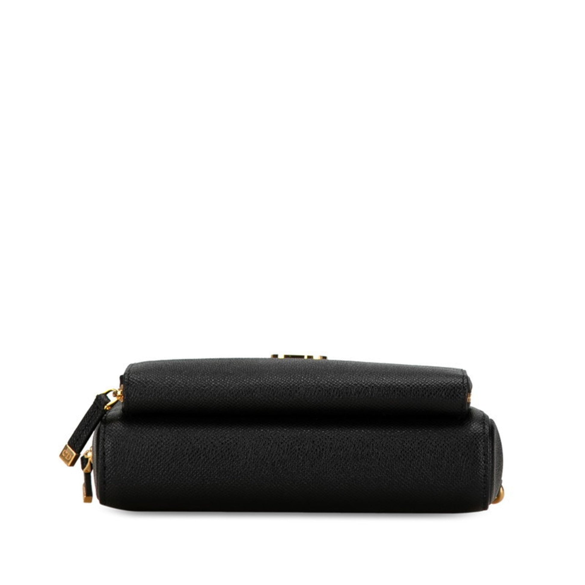 Christian Dior Black Leather Shoulder Bag  