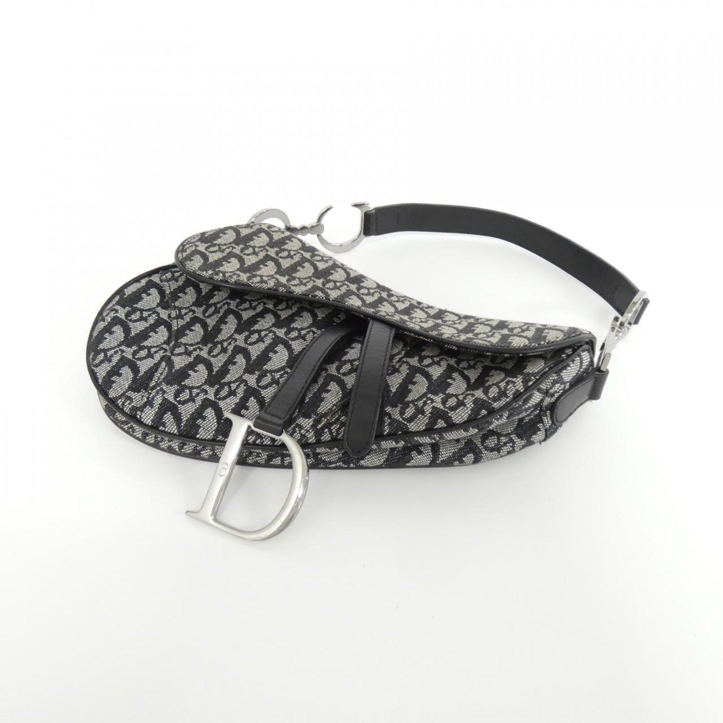 Christian Dior Black Canvas Shoulder Bag  