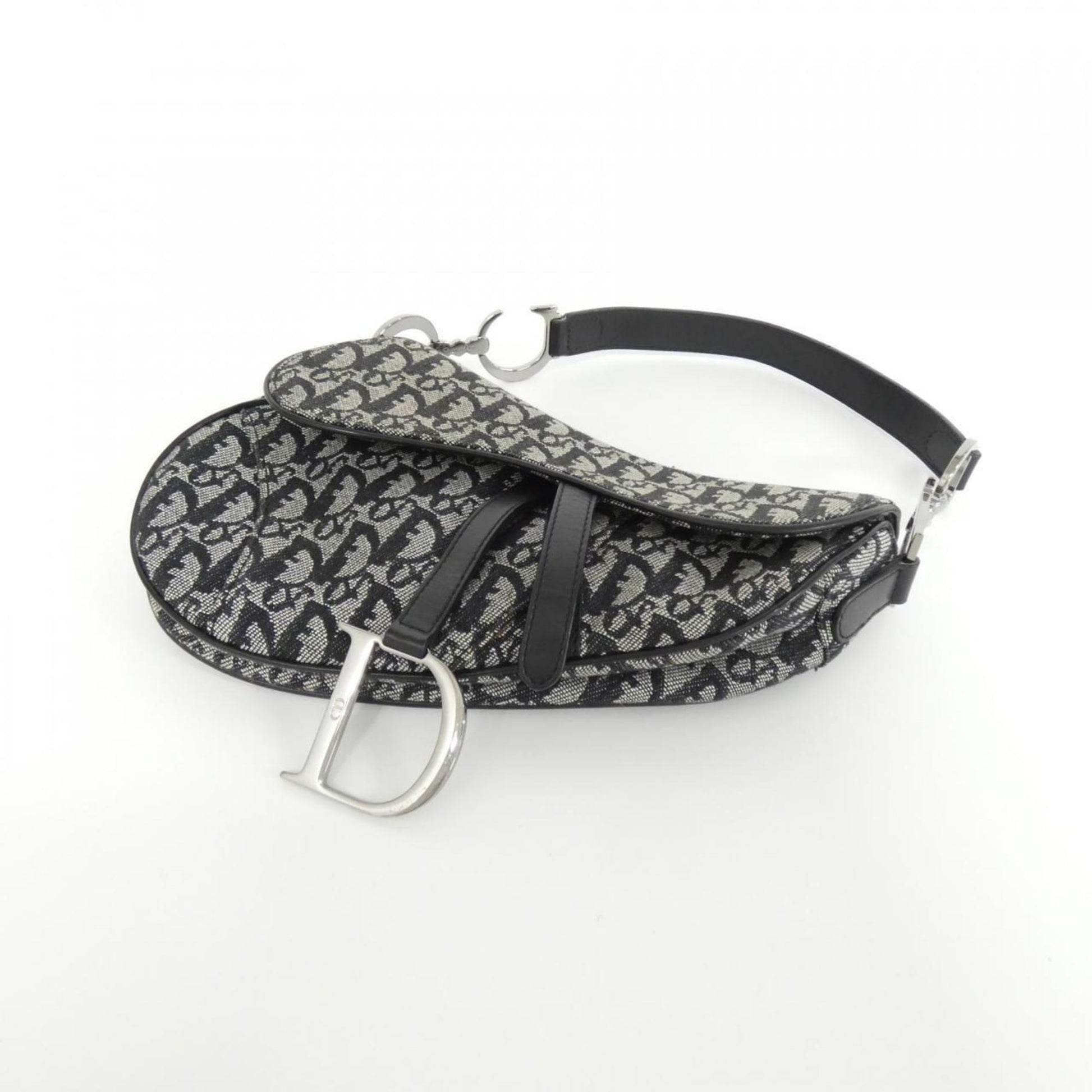 Christian Dior Black Canvas Shoulder Bag  
