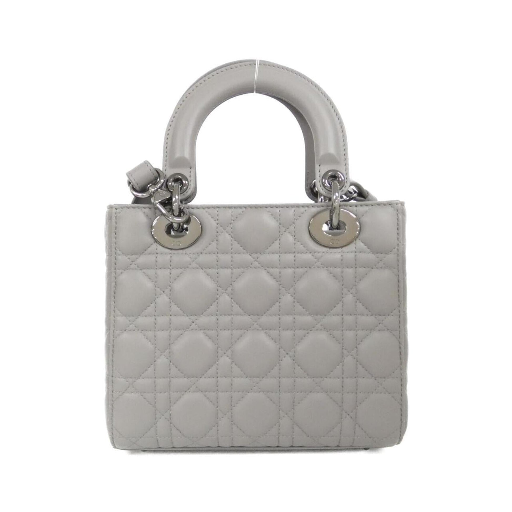 Christian Dior Gray Leather Handbag  