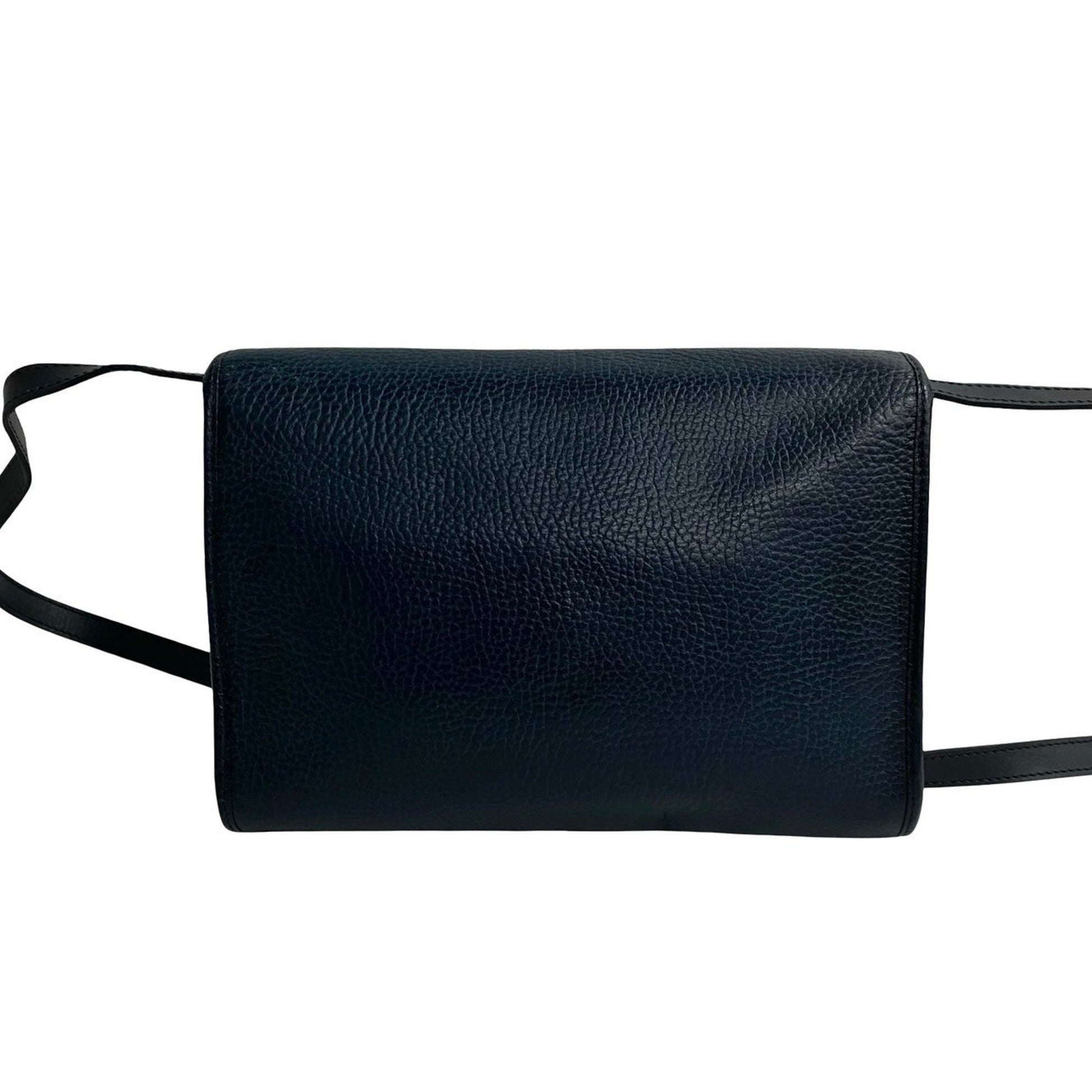 Christian Dior Navy Leather Pochette Shoulder Bag  