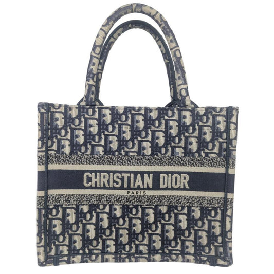 Christian Dior Navy Canvas Handbag Tote Bag  