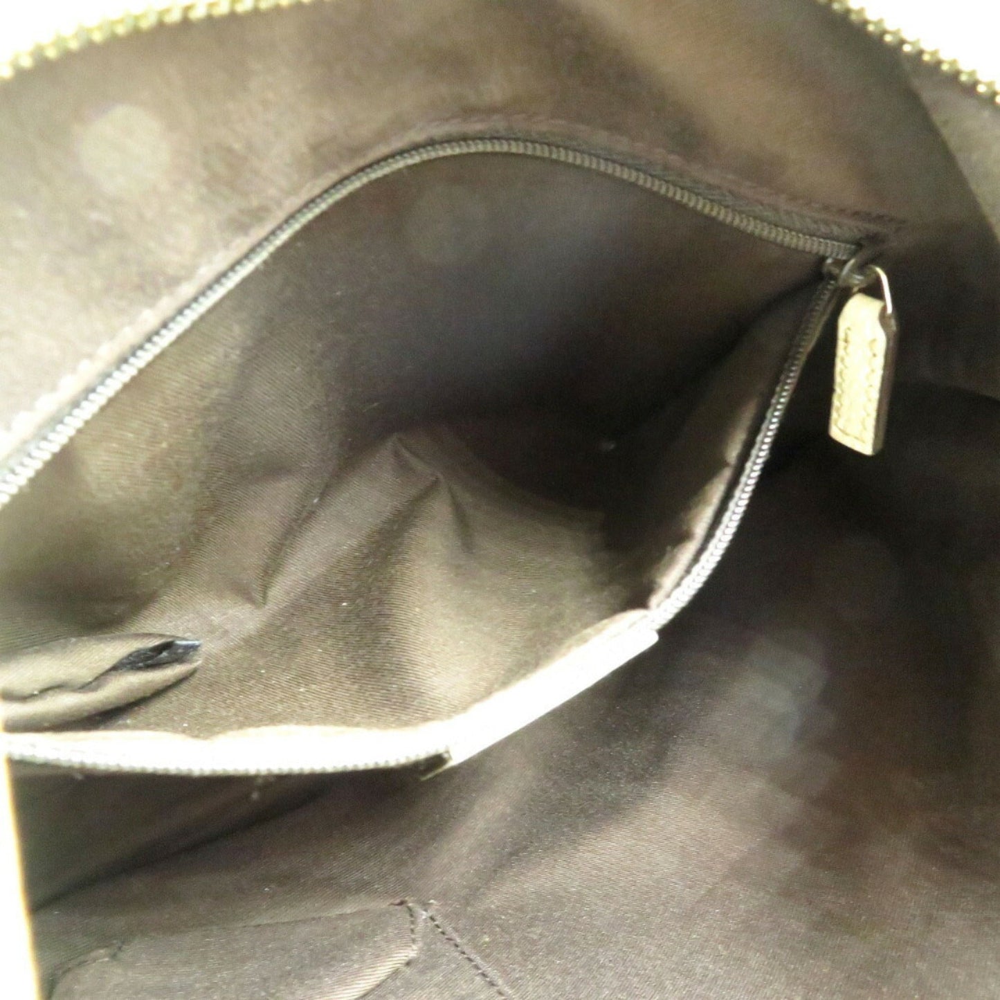 Gucci Abbey Beige Leather Canvas Shoulder Bag