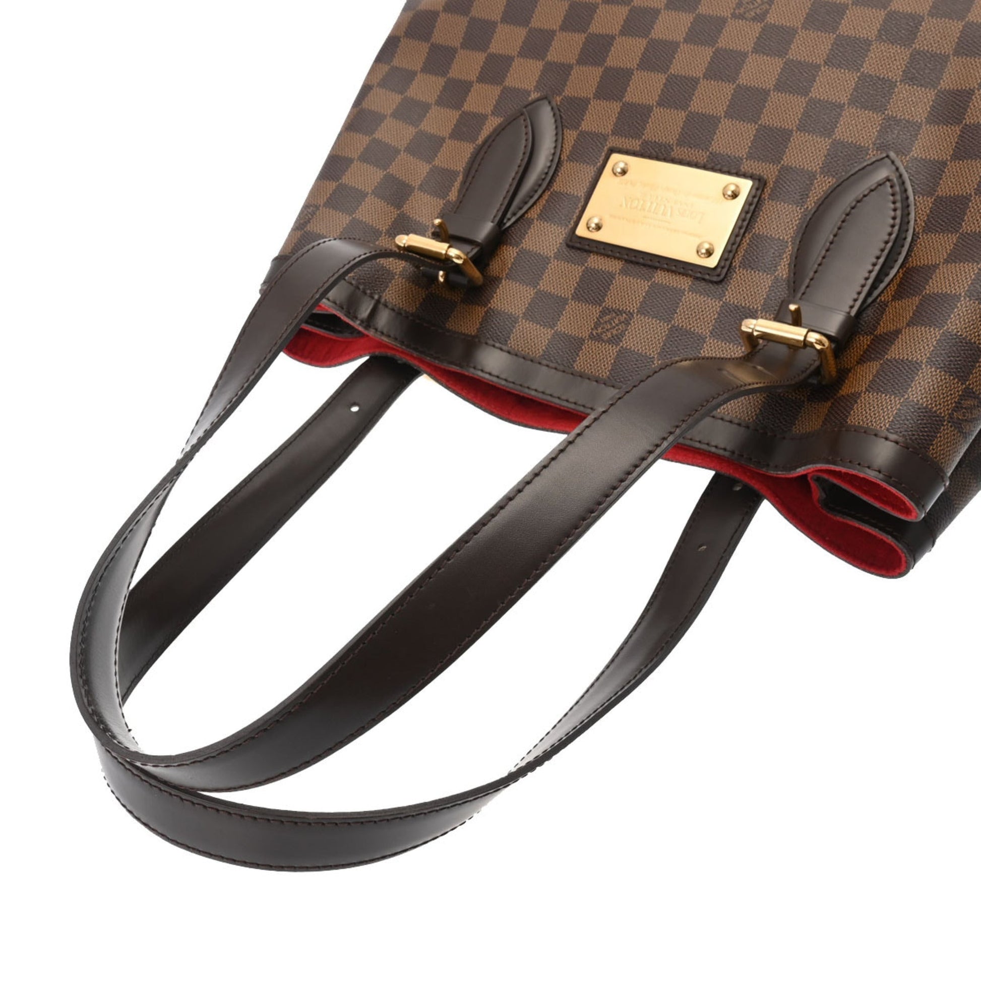 LOUIS VUITTON Damier Hampstead MM Brown Women's Canvas Handbag