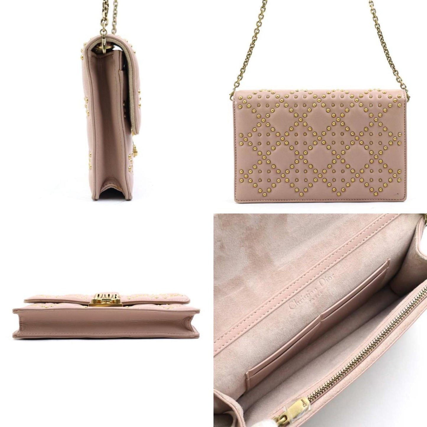 Christian Dior Pink Leather Handbag Shoulder Bag  