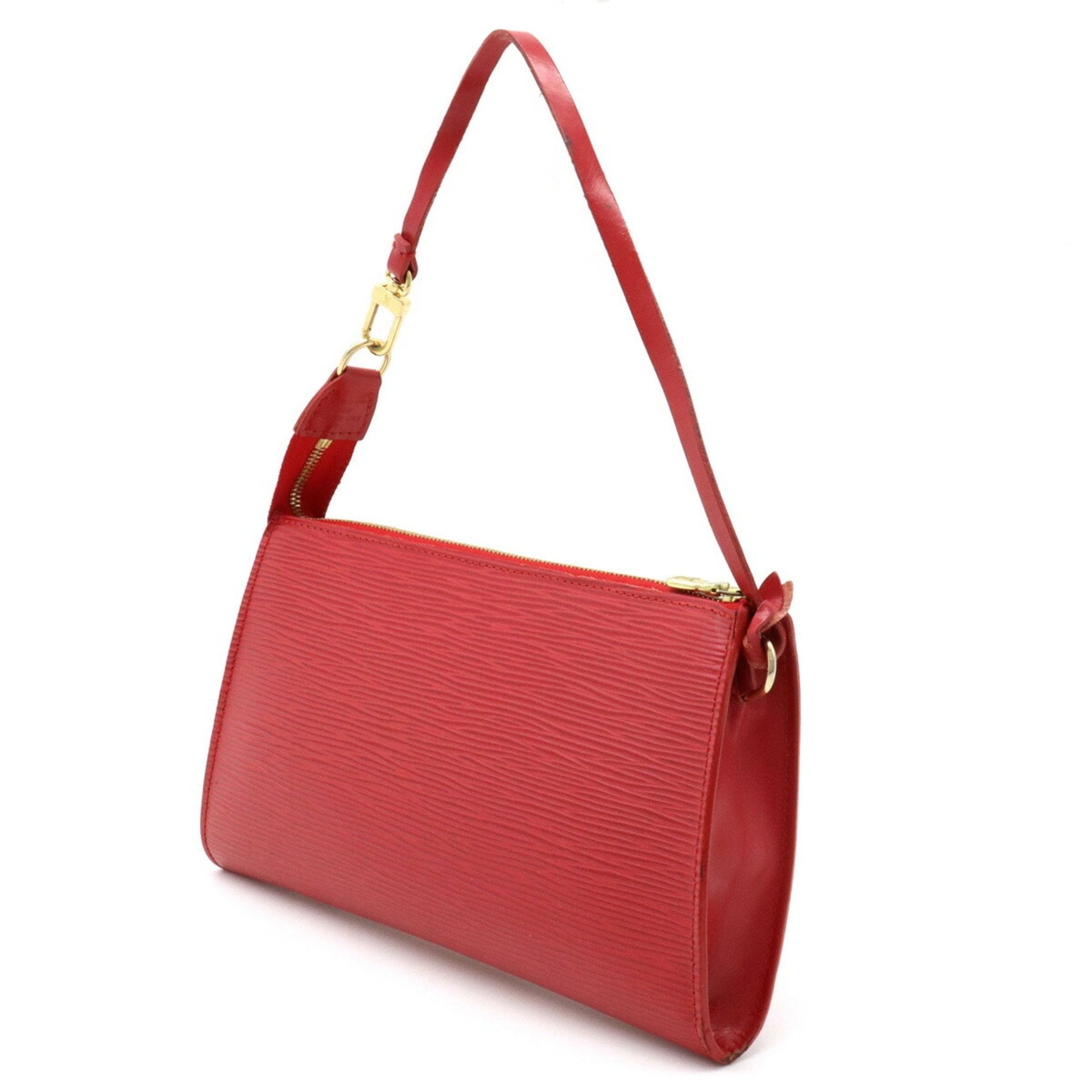 LOUIS VUITTON Epi Pochette Accessoire Handbag Leather Red Castilian