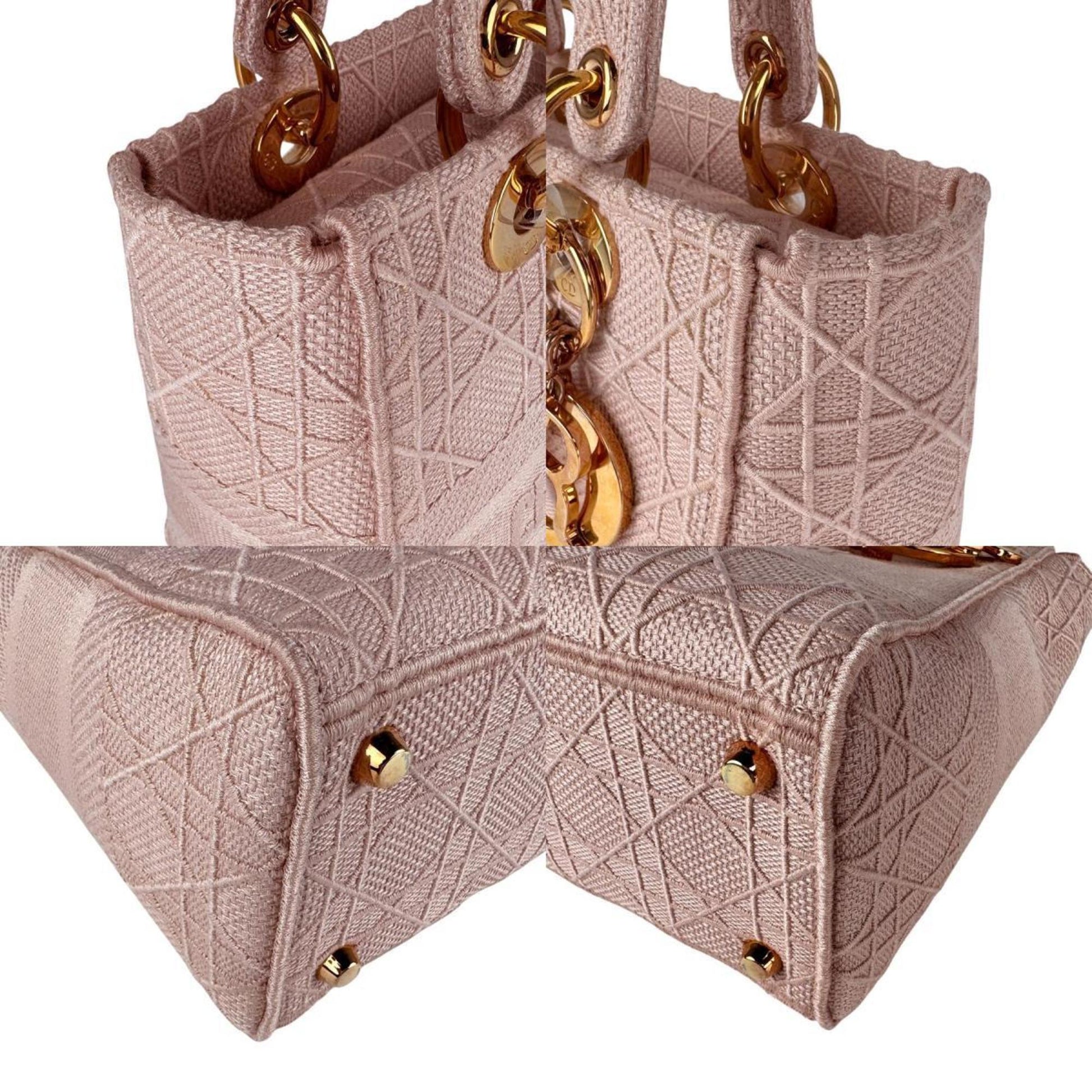 Christian Dior Pink Canvas Handbag Shoulder Bag  