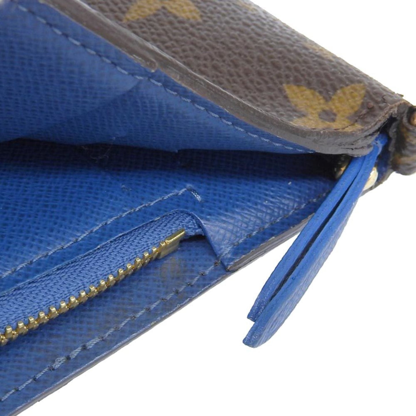 LOUIS VUITTON Monogram Portefeuille Ansolit Folio Long Wallet Petrol M61990