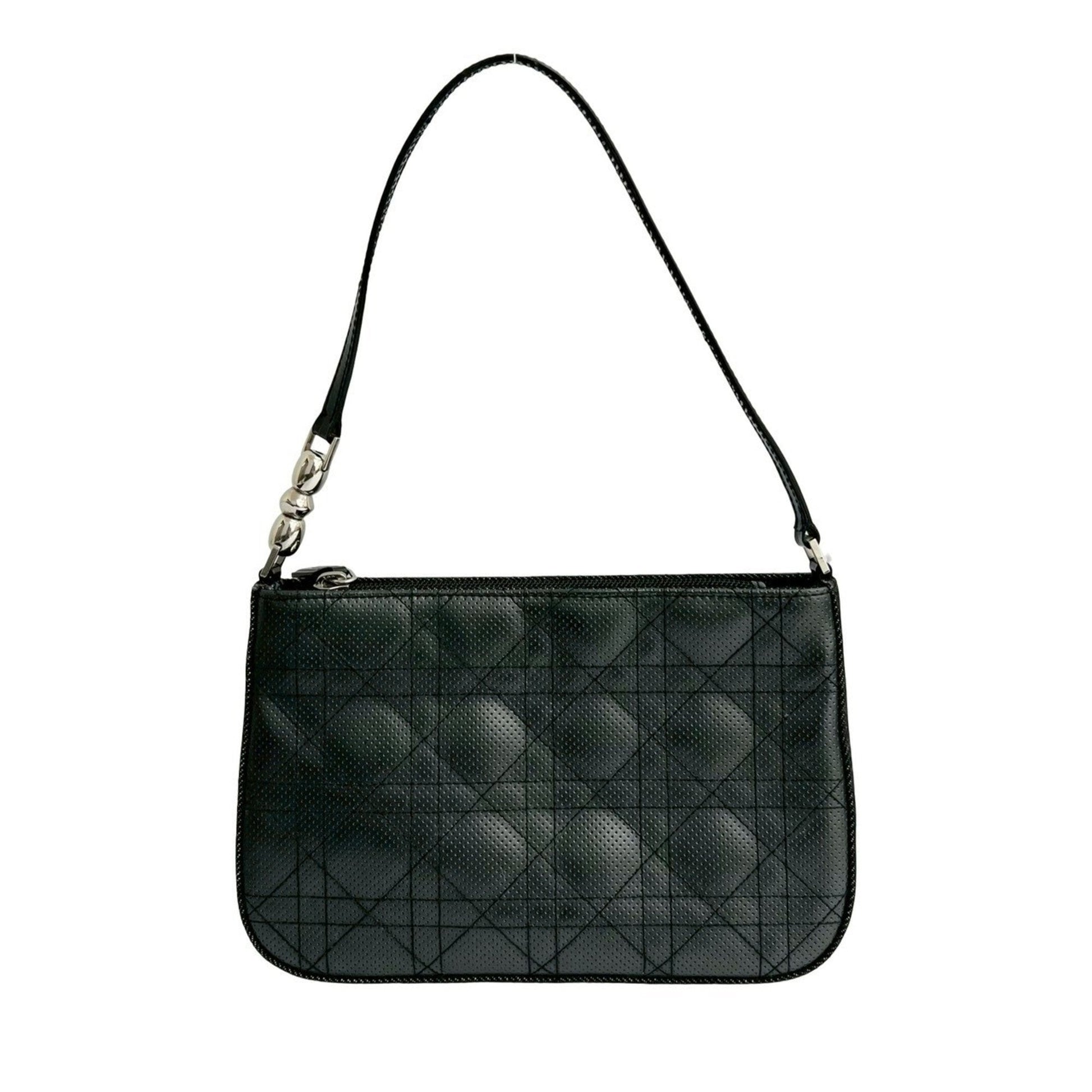 Christian Dior Black Leather Shoulder Bag  