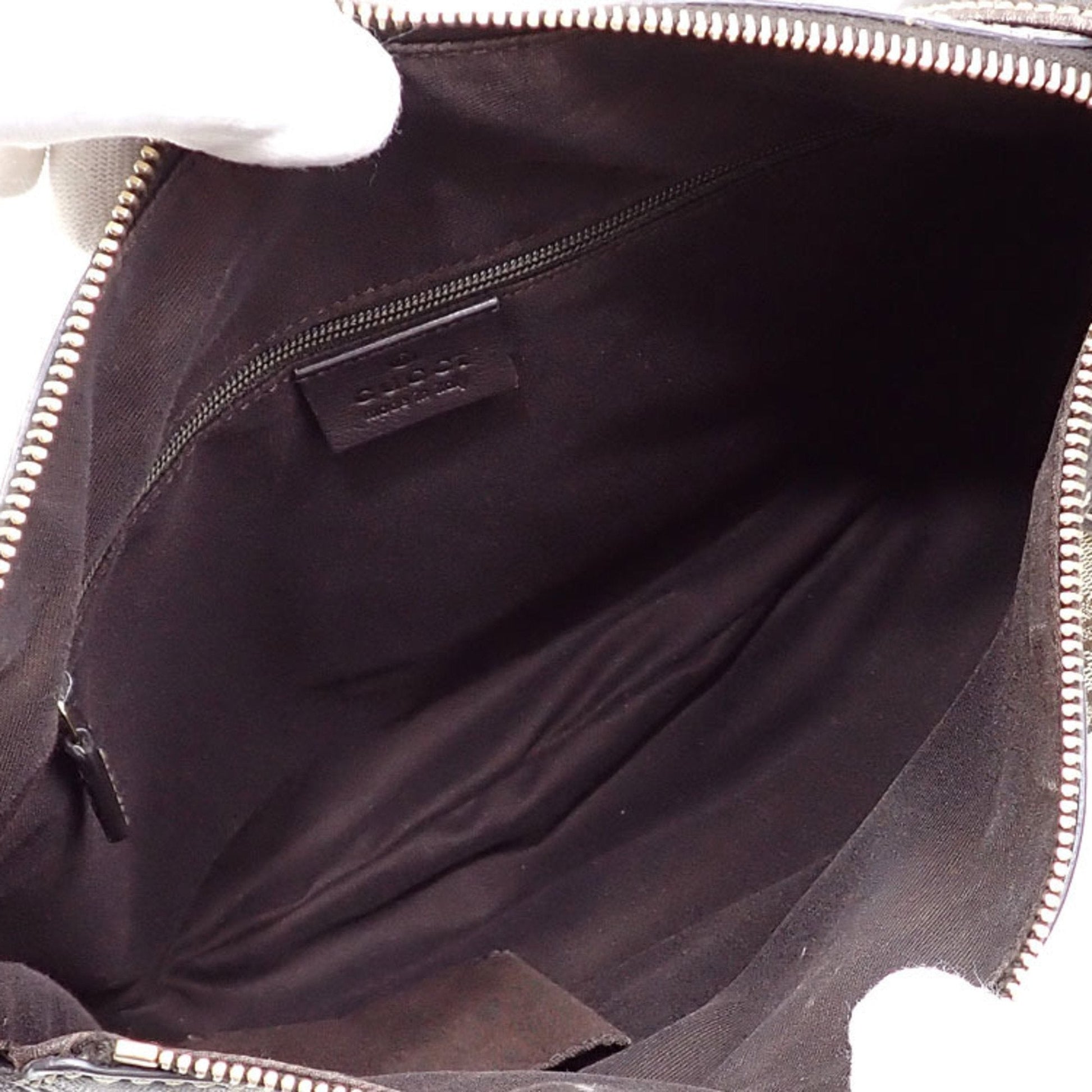 Gucci Leather Canvas Shoulder Bag