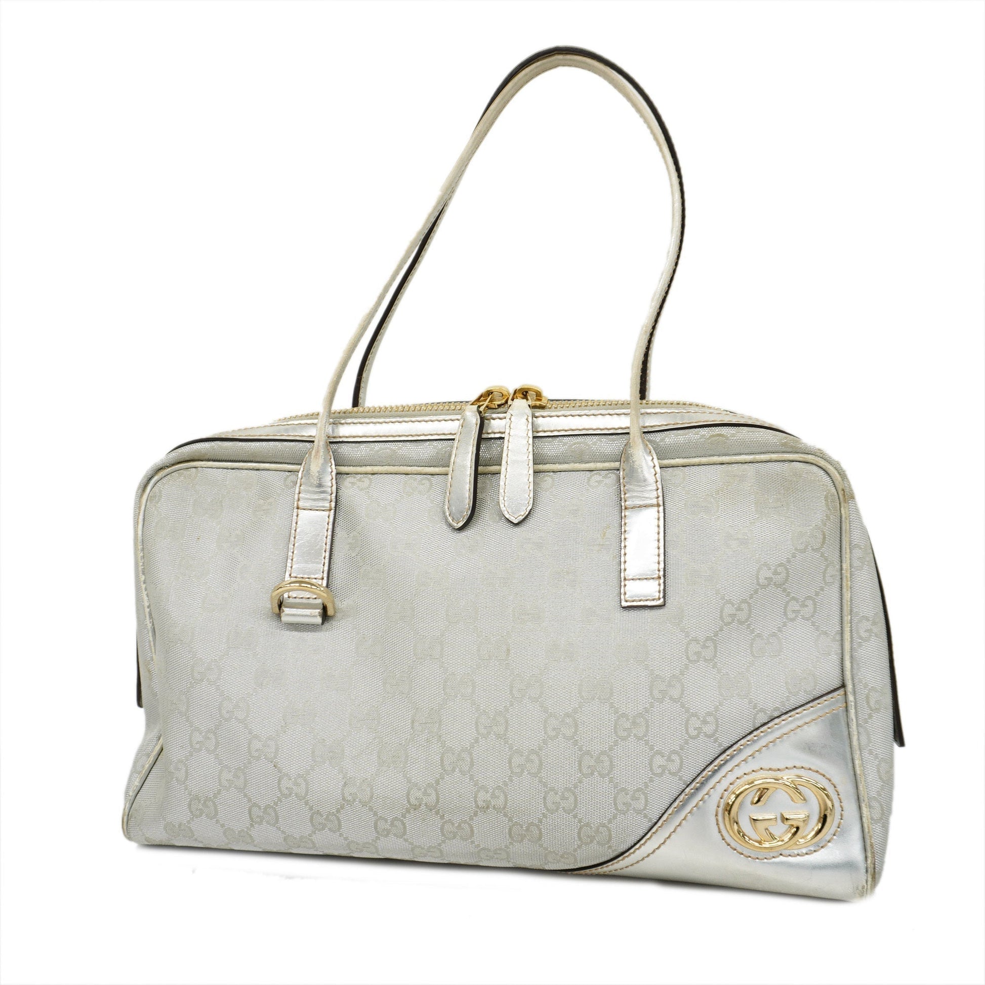 Gucci Leather Canvas Tote