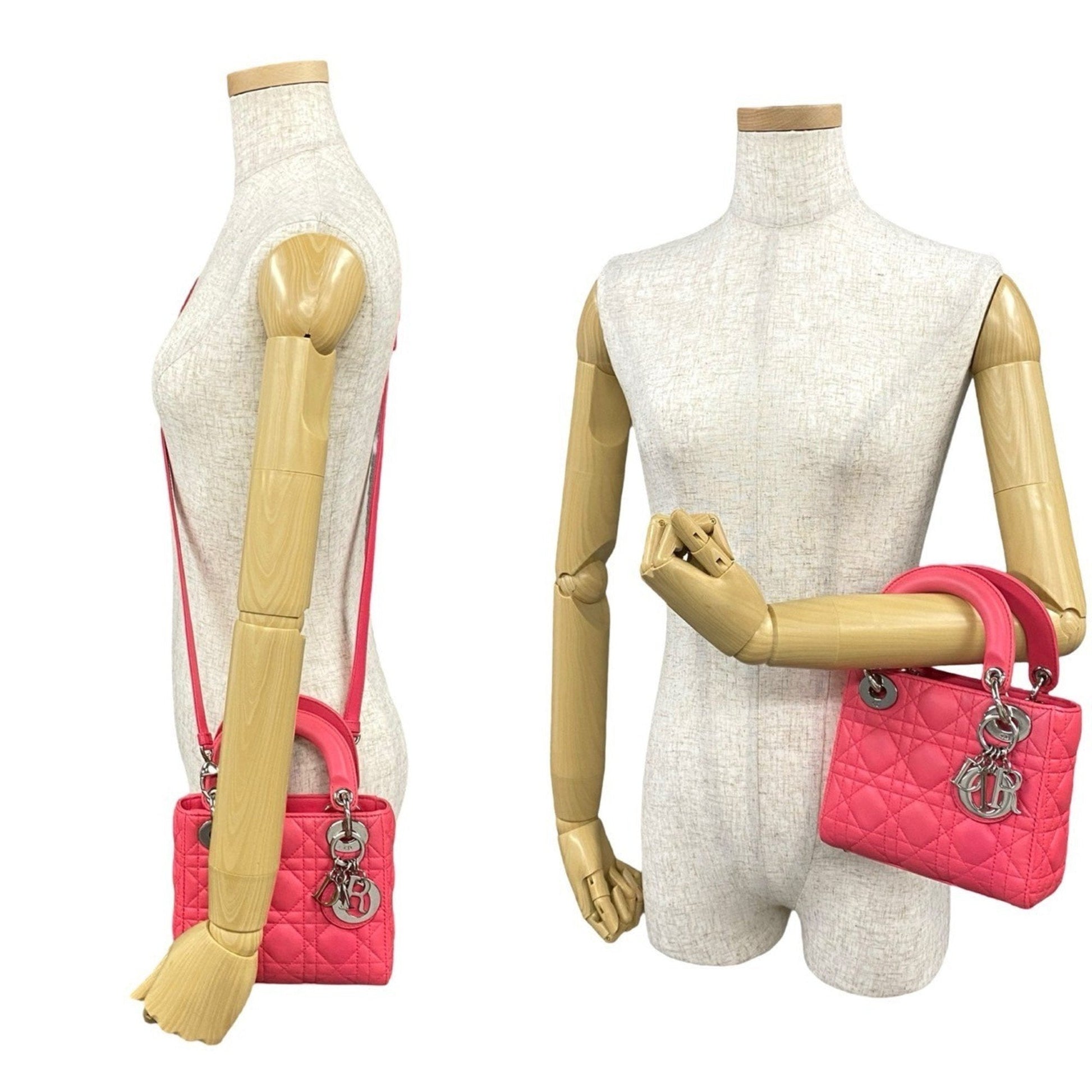 Christian Dior Pink Leather Handbag Shoulder Bag  