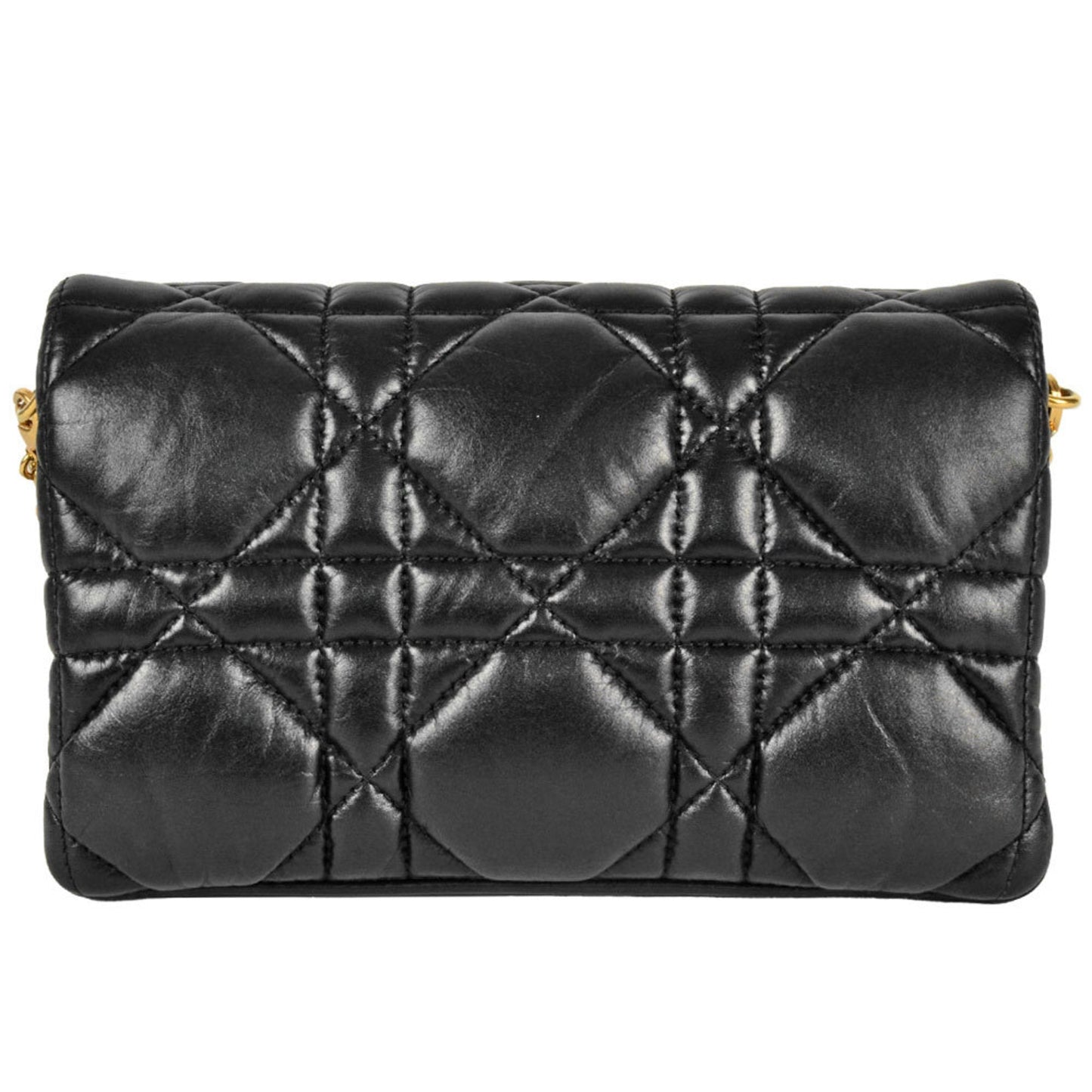 Christian Dior Black Leather Shoulder Bag  