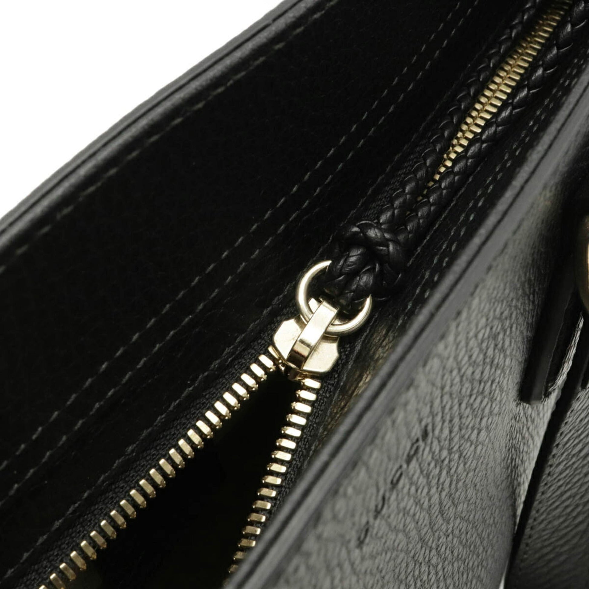 Gucci Bamboo Black Leather Tote Style 3