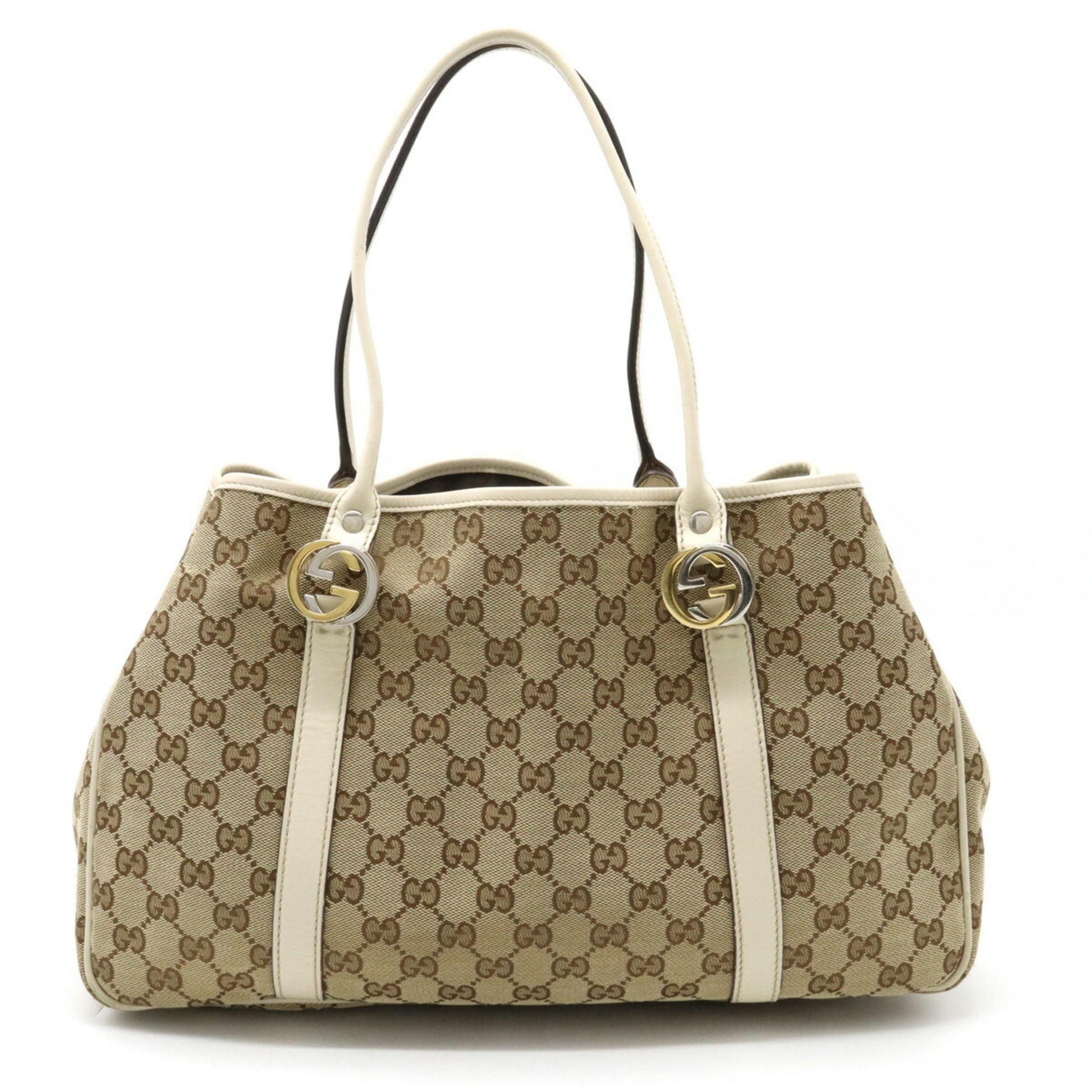 Gucci Leather Canvas Tote