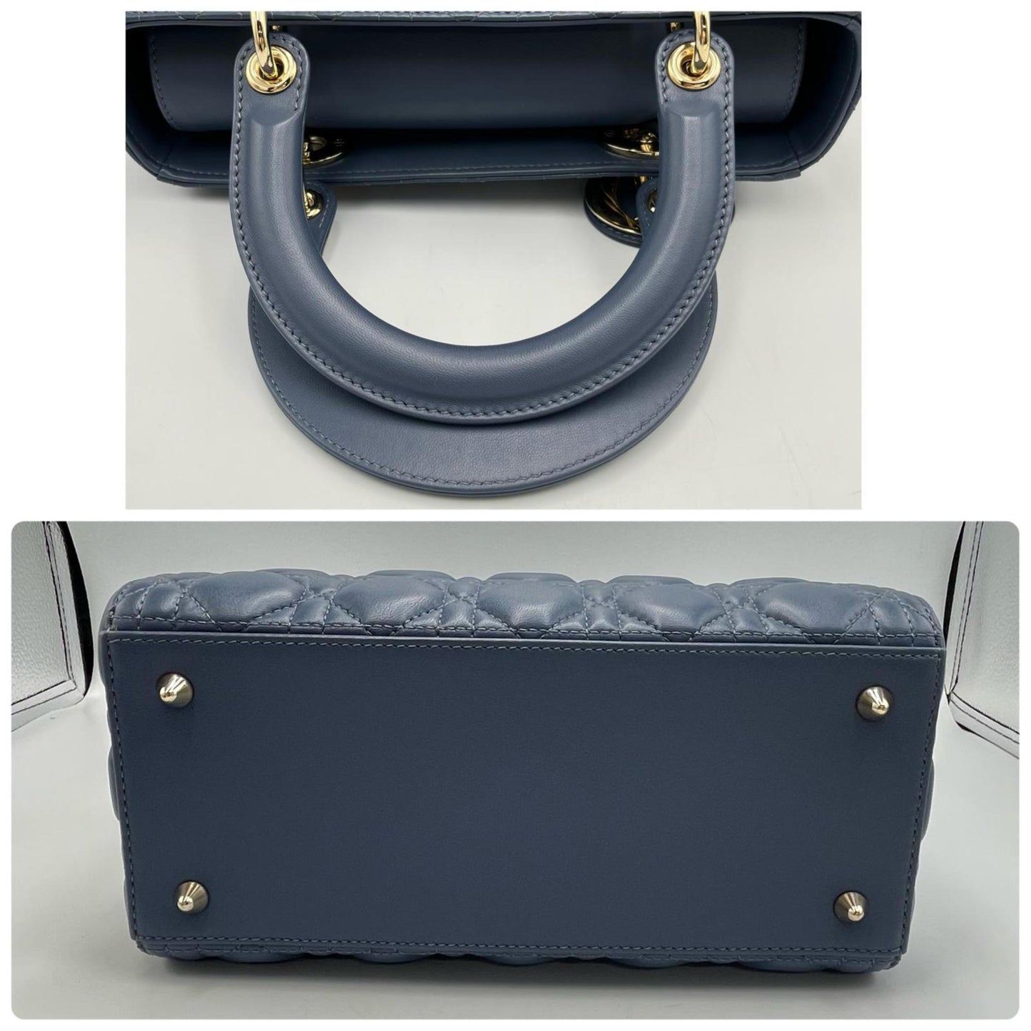 Christian Dior Blue Leather Handbag  