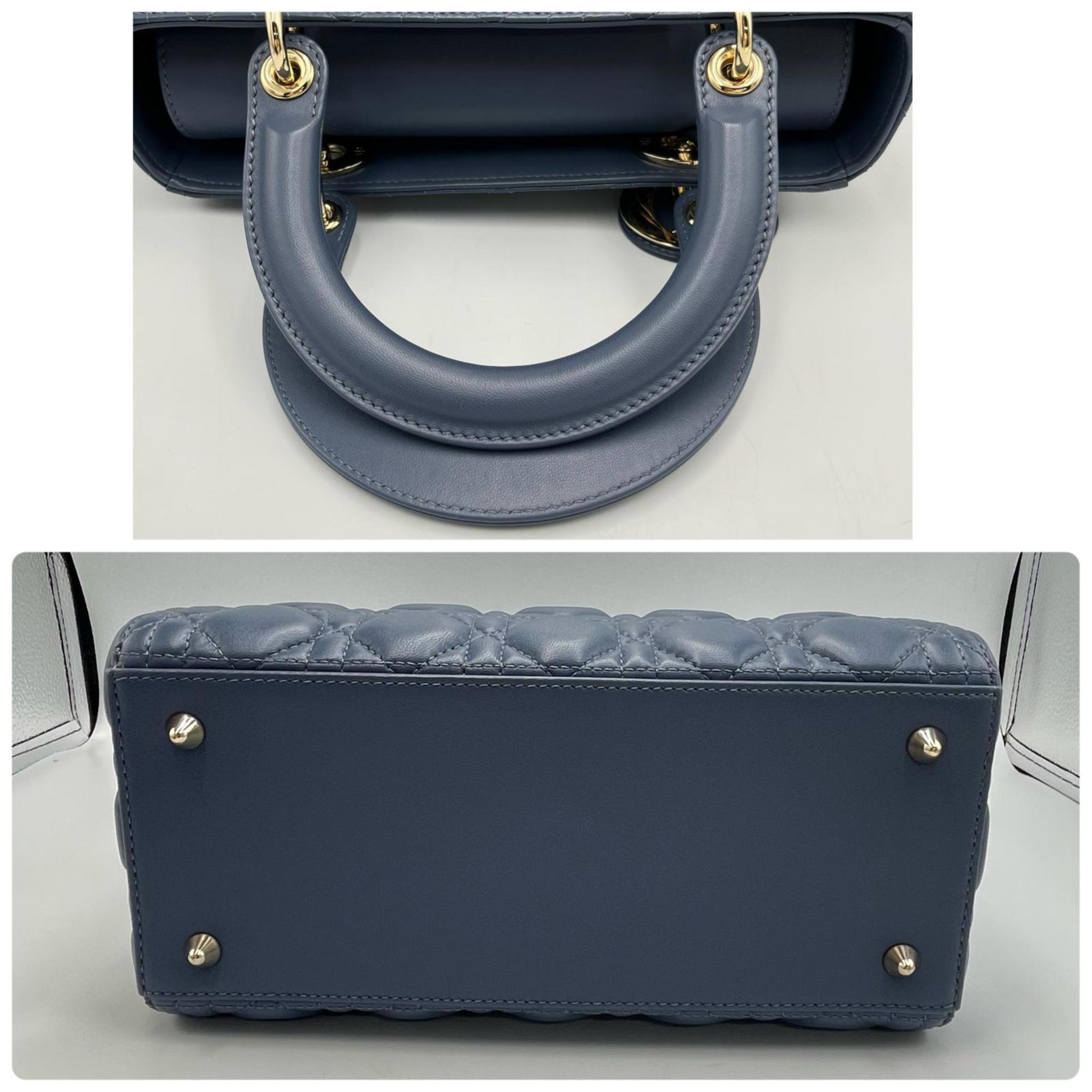 Christian Dior Blue Leather Handbag  