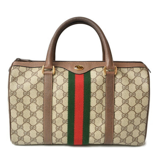 Gucci Lou Leather Canvas Handbag