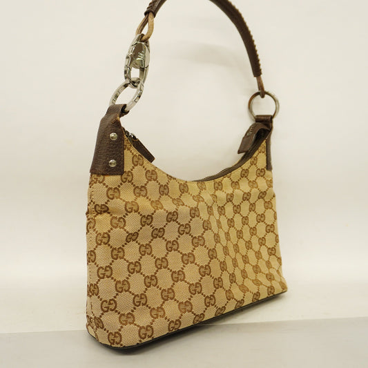 Gucci Leather Canvas Shoulder Bag