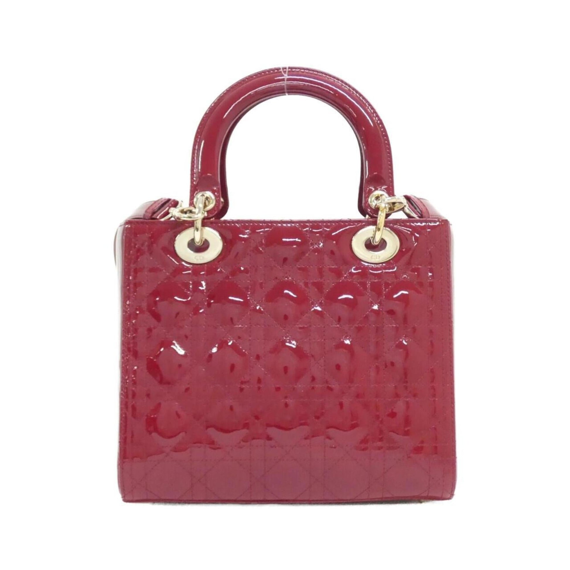 Christian Dior Cherry Red Leather Handbag  