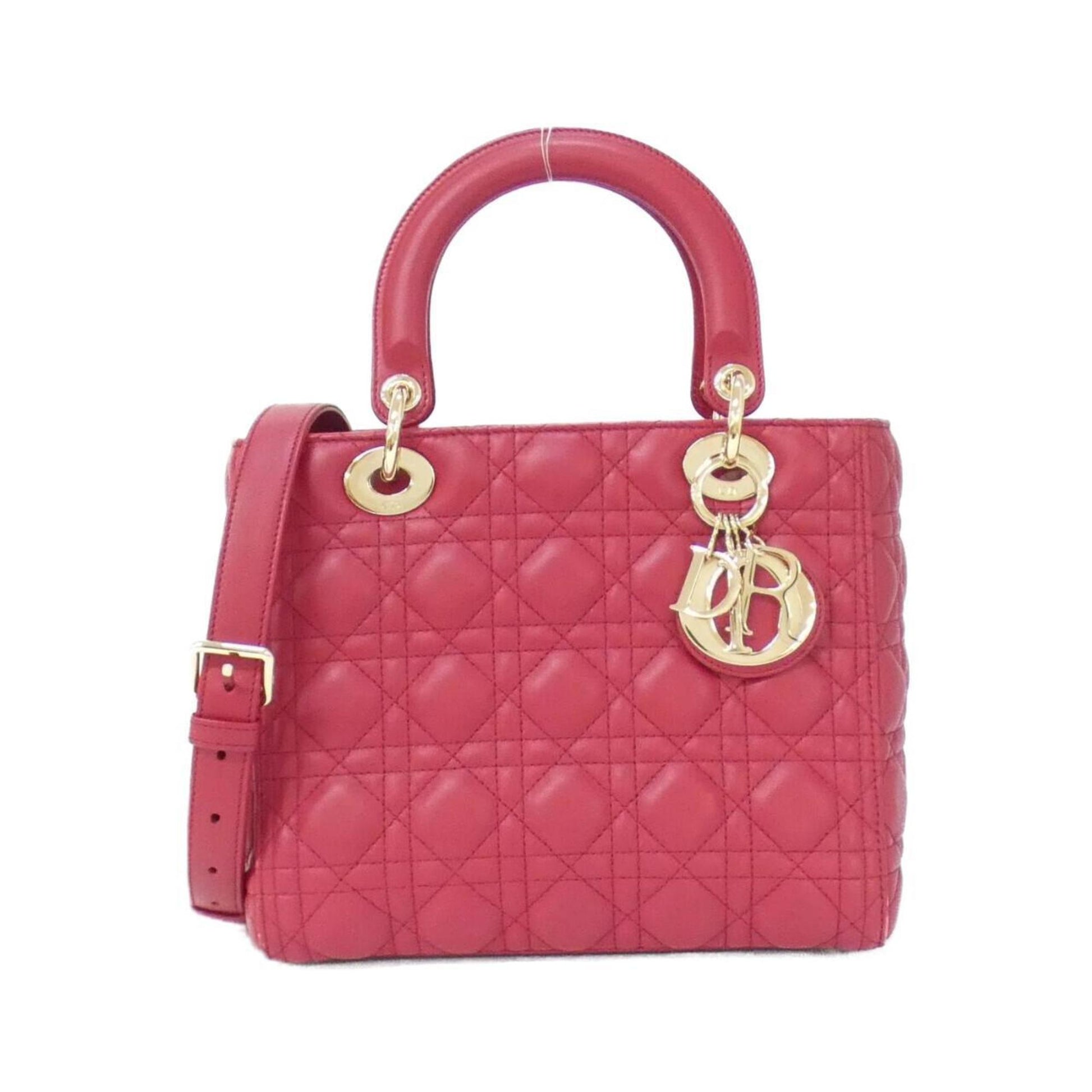 Christian Dior Cherry Red Leather Handbag  
