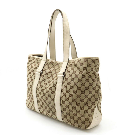 Gucci Leather Canvas Tote