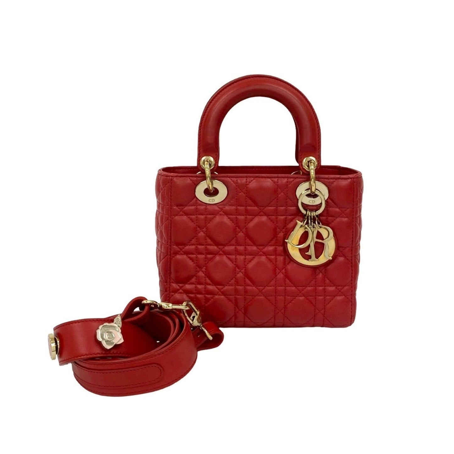 Christian Dior Red Color Leather Handbag Shoulder Bag  