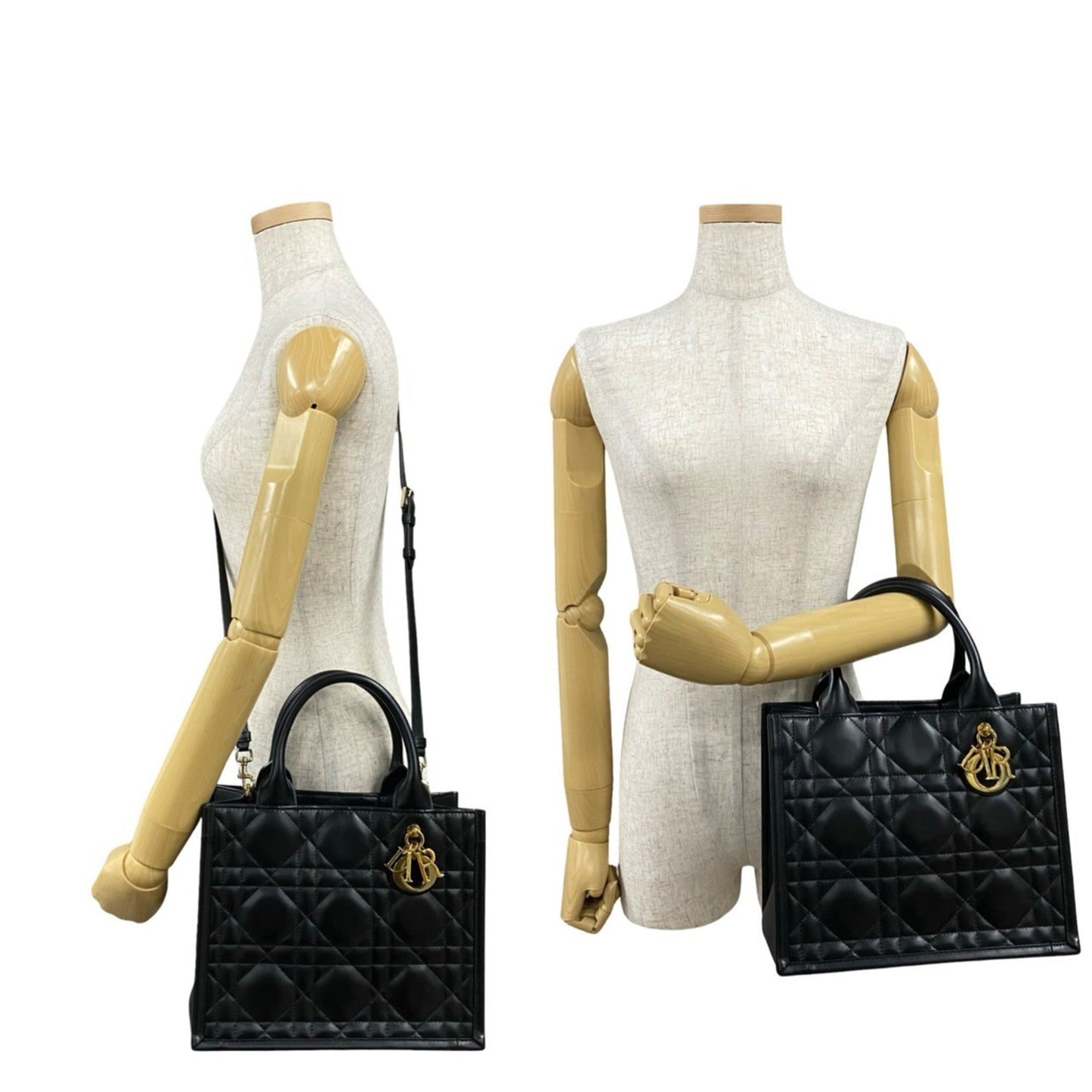Christian Dior Black Leather Handbag Shoulder Bag  