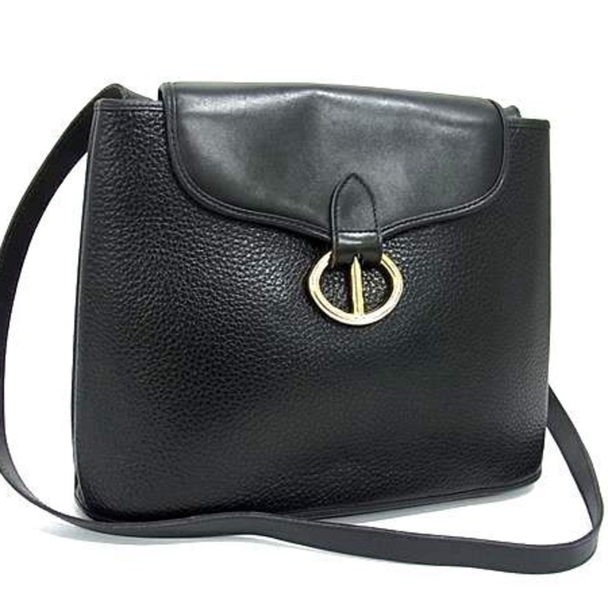 Christian Dior Black Leather Shoulder Bag  