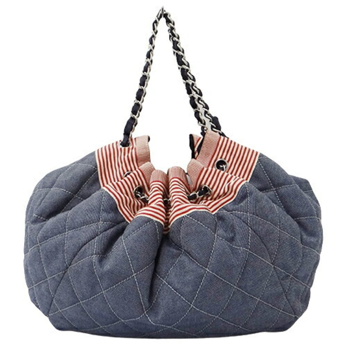 CHANEL Bag Women s Tote Shoulder Chain Cococabus GM Blue Red