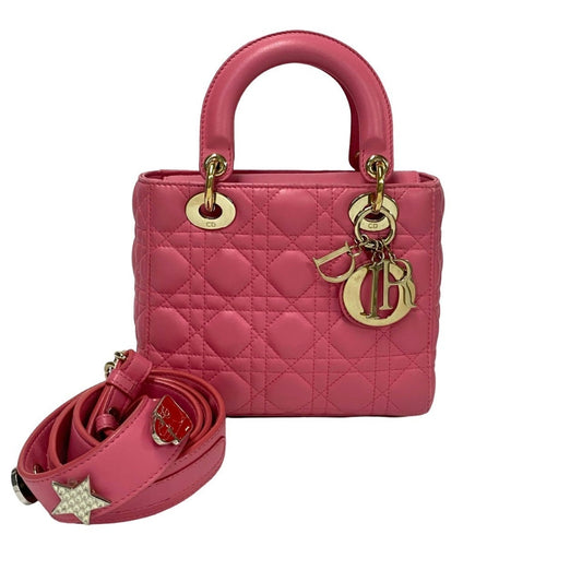 Christian Dior Pink Leather Handbag Shoulder Bag  