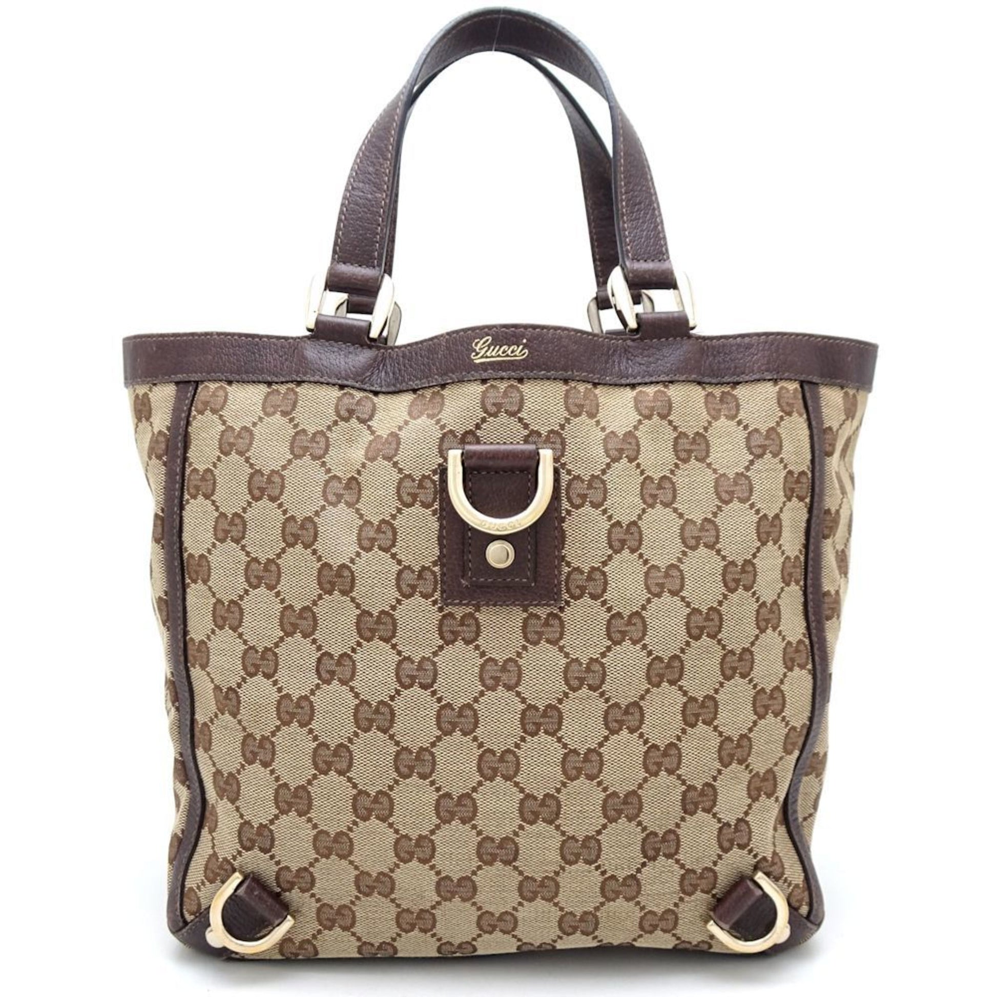 Gucci Leather Canvas Tote
