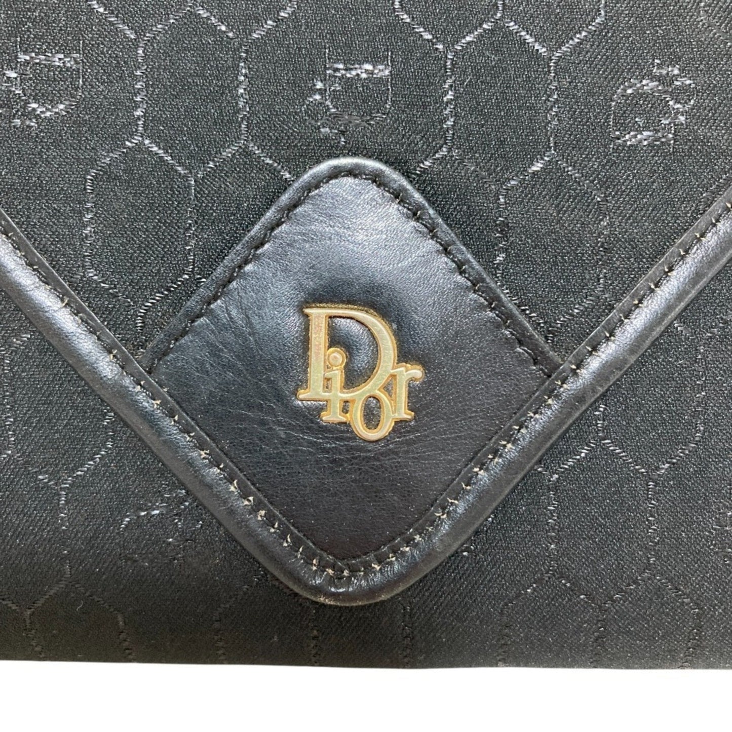 Christian Dior Black Canvas Shoulder Bag  