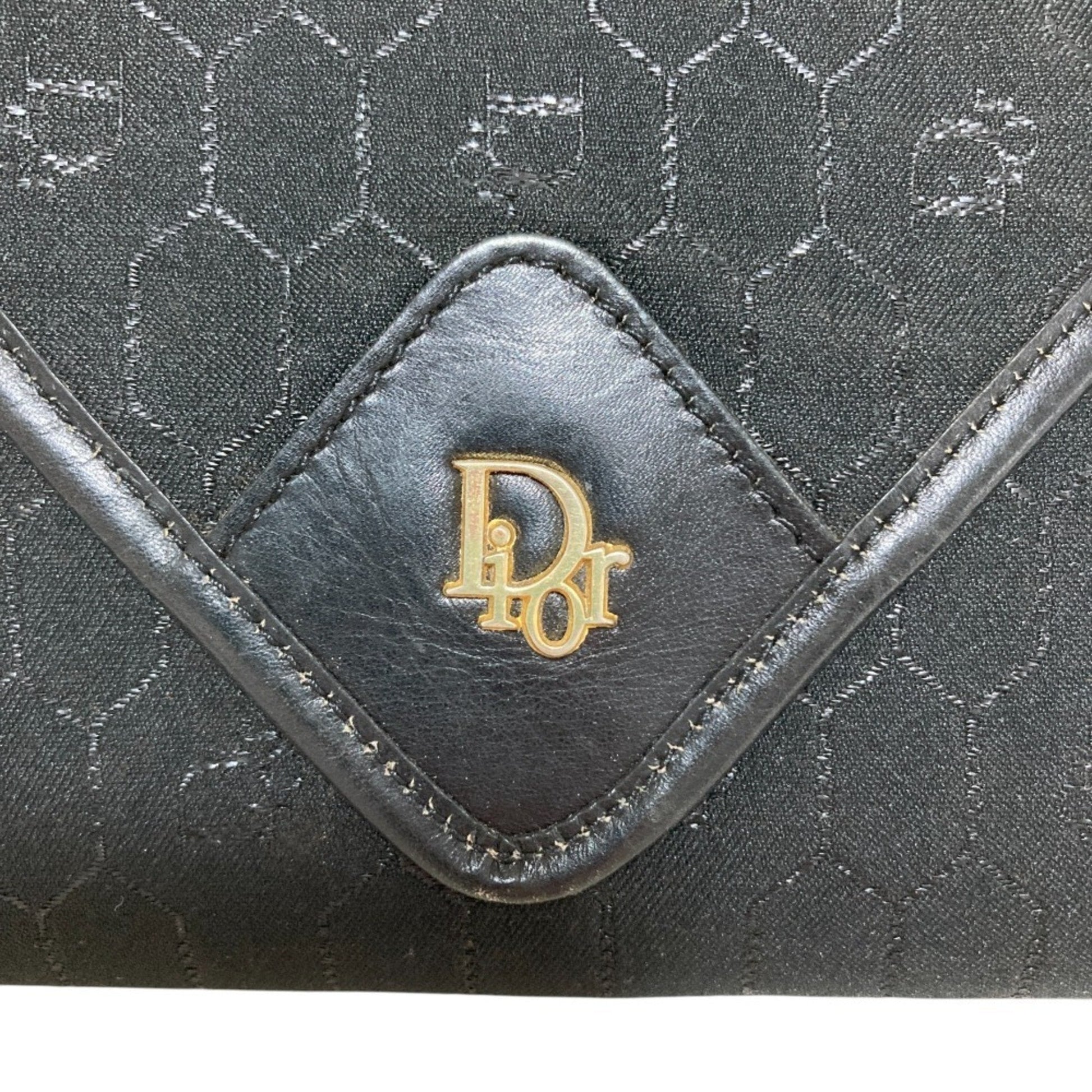 Christian Dior Black Canvas Shoulder Bag  