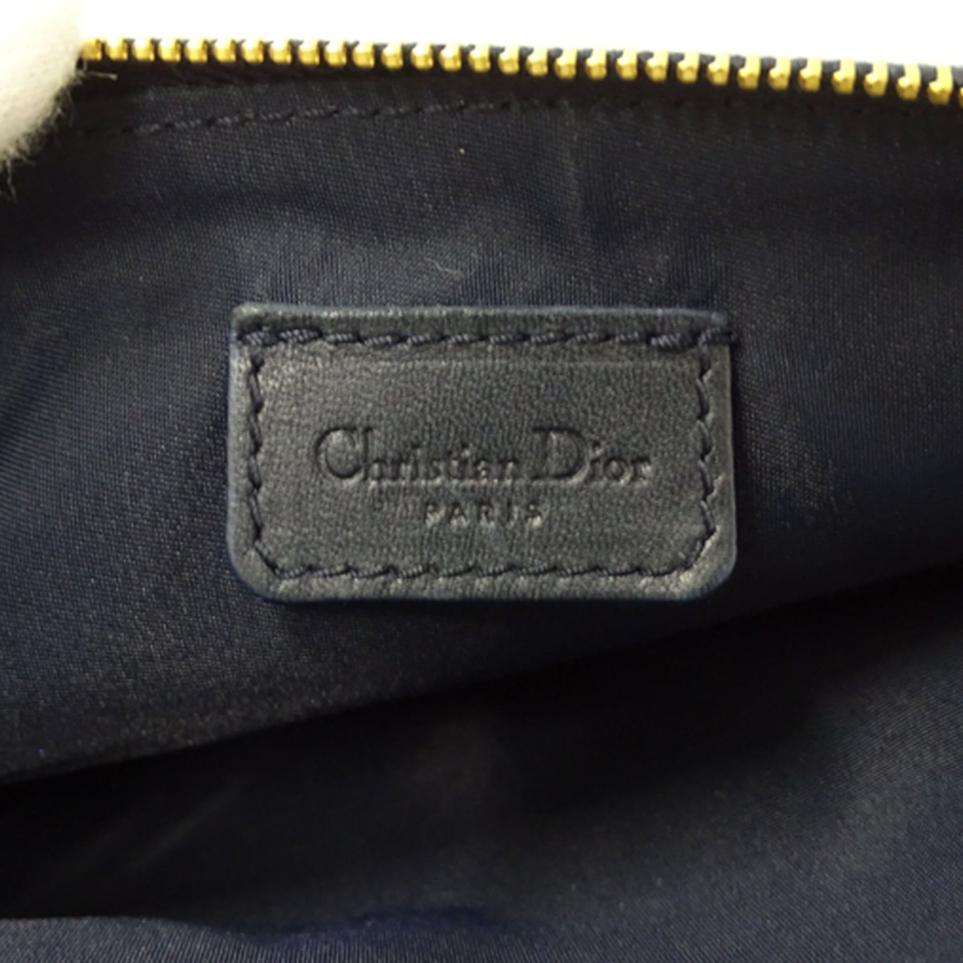 Christian Dior Blue Jacquard Shoulder Bag  