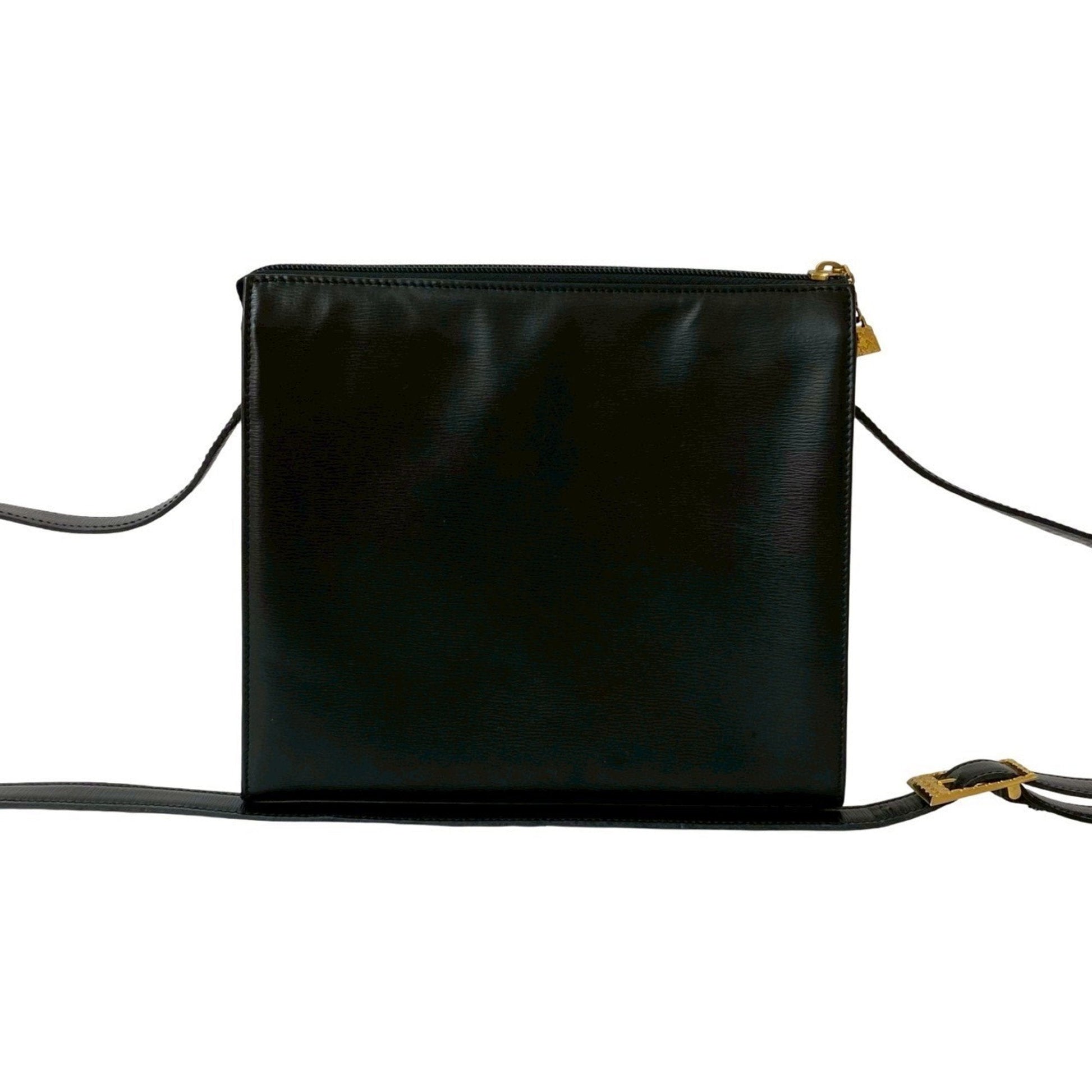 Christian Dior Black Leather Pochette Shoulder Bag  