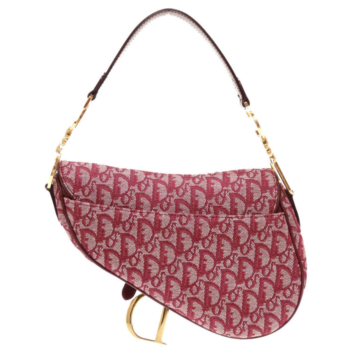 Christian Dior Trotter Bordeaux Trotter Leather Handbag Saddle Bag  