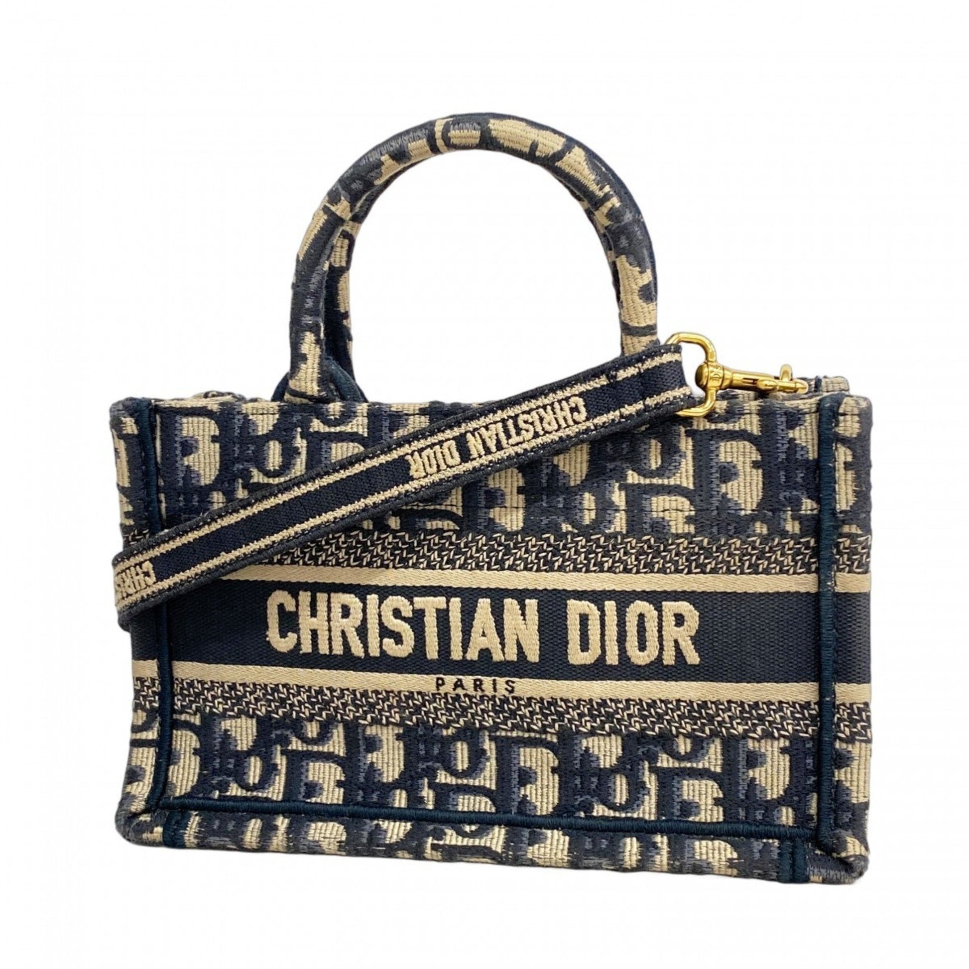Christian Dior Navy Canvas Handbag  